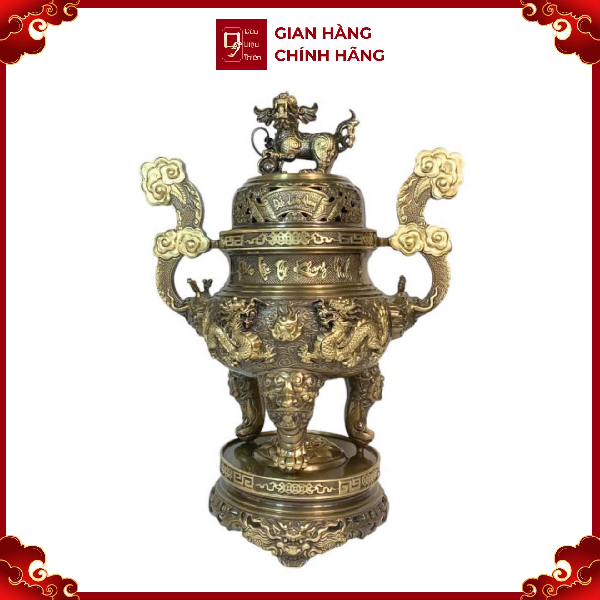 Đỉnh Đồng Phúc Lộc Thọ Khang Ninh - Đồ Đồng Cao Cấp - Cửu Diệu Thiên - ZC006
