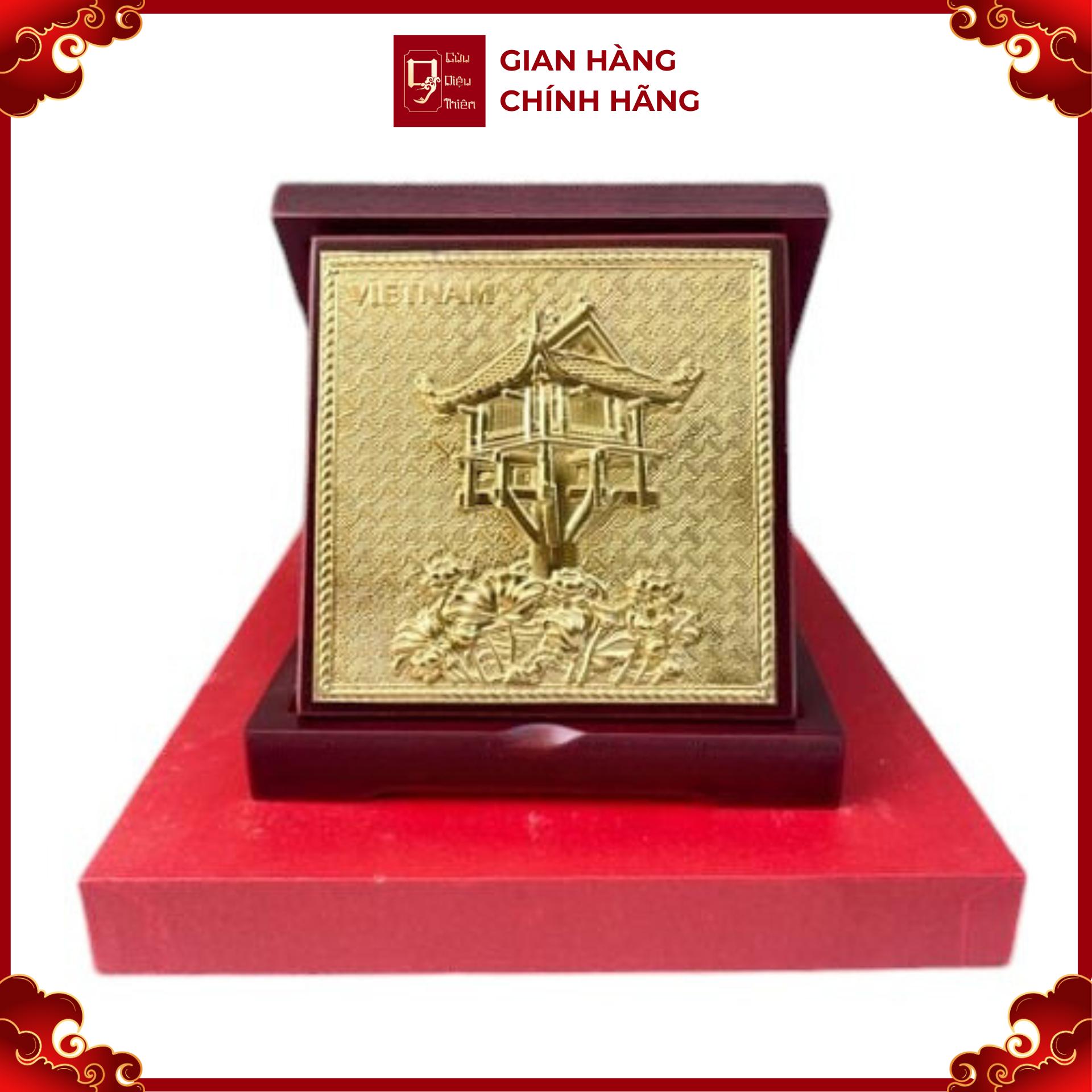 Tranh Đồng Chùa Một Cột ( 16x16cm ) - Cửu Diệu Thiên - TĐ005