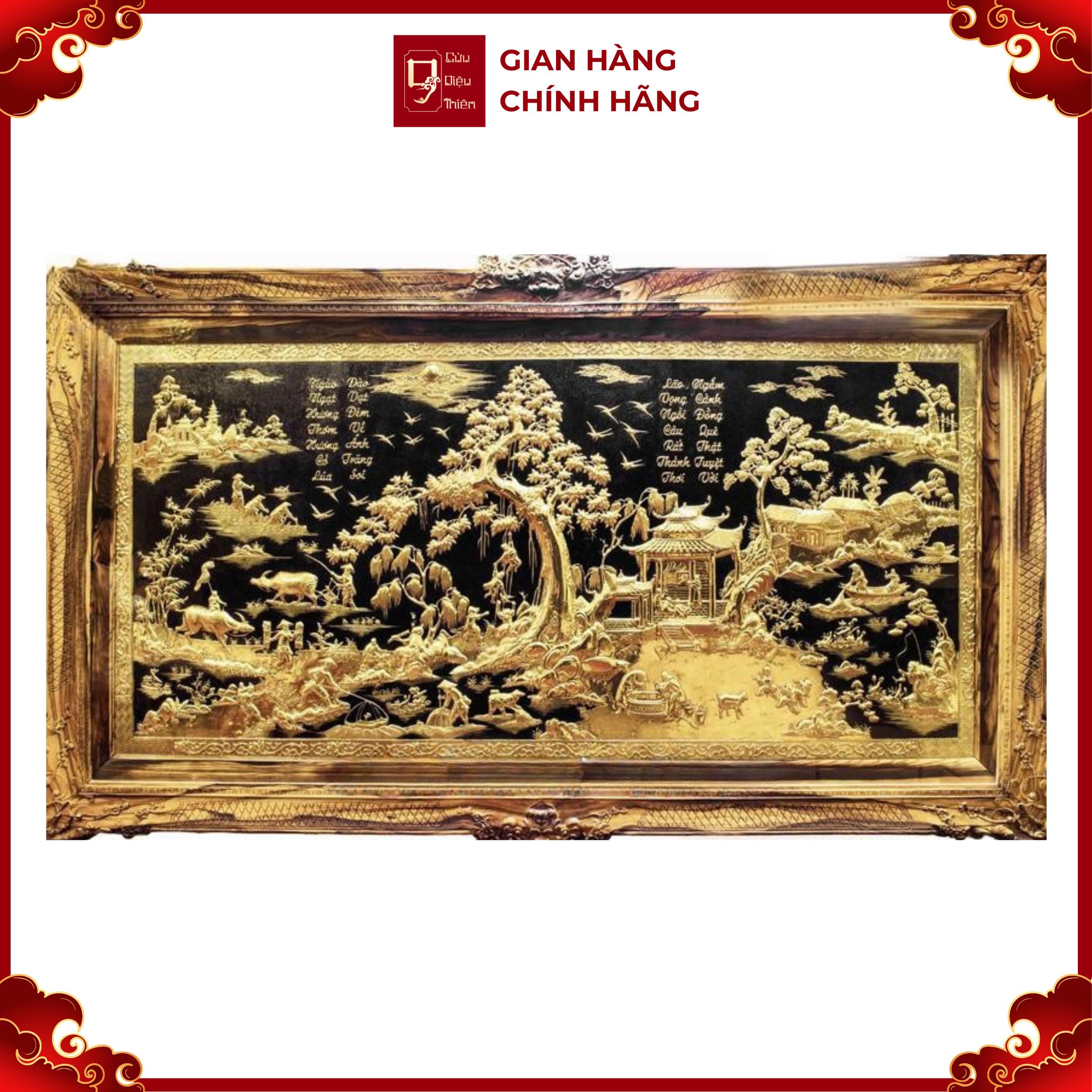 Tranh Đồng Quê - Đồ Đồng Cao Cấp - Cửu Diệu Thiên - THN397