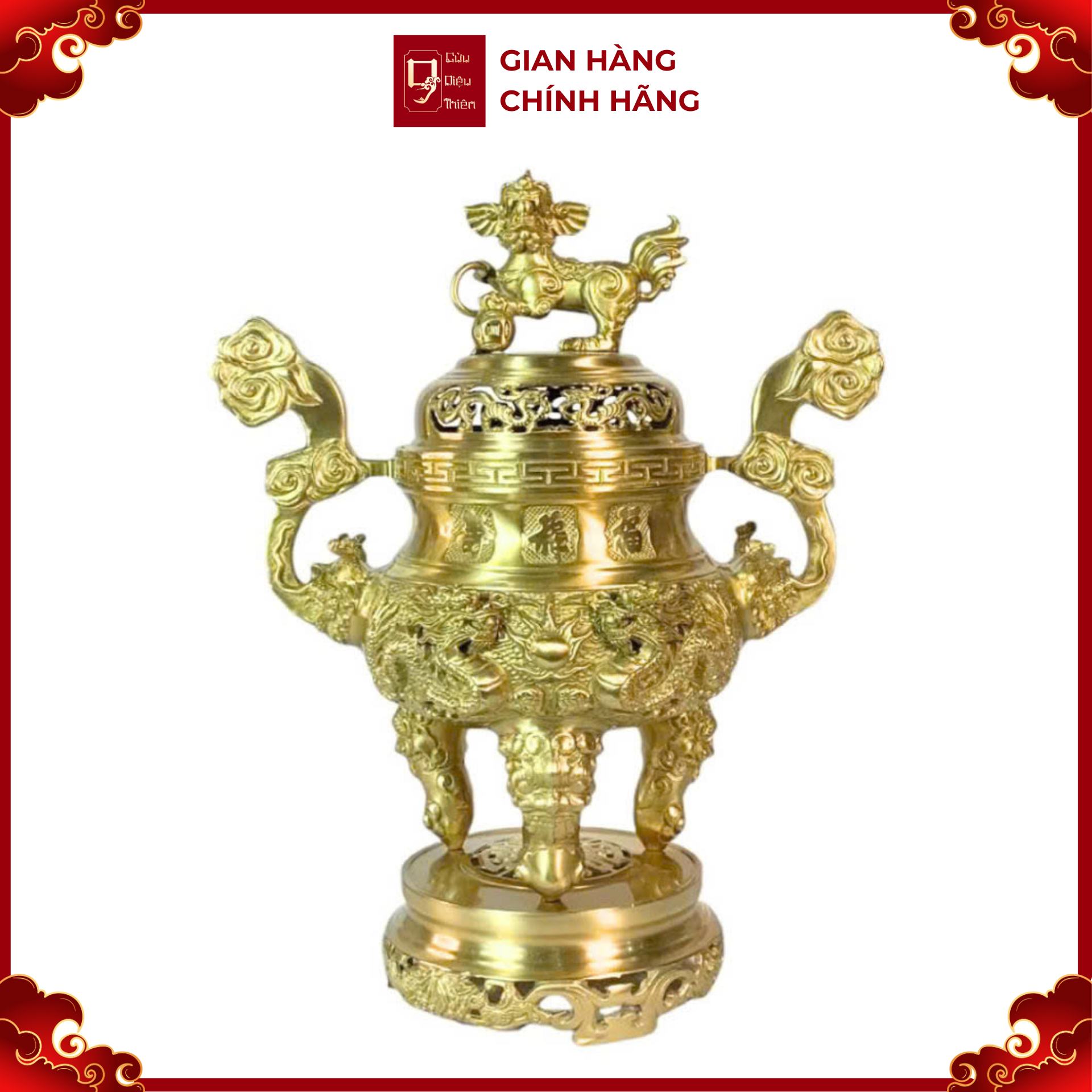 Đỉnh Đồng Phúc Lộc Thọ - Đồ Đồng Cao Cấp - Cửu Diệu Thiên - ZC007