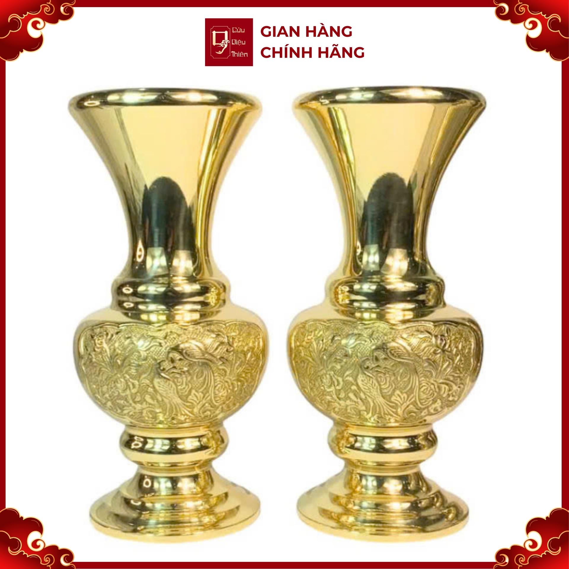 Bình Hoa Cúc - Đồ Đồng Cao Cấp - Cửu Diệu Thiên - FG005