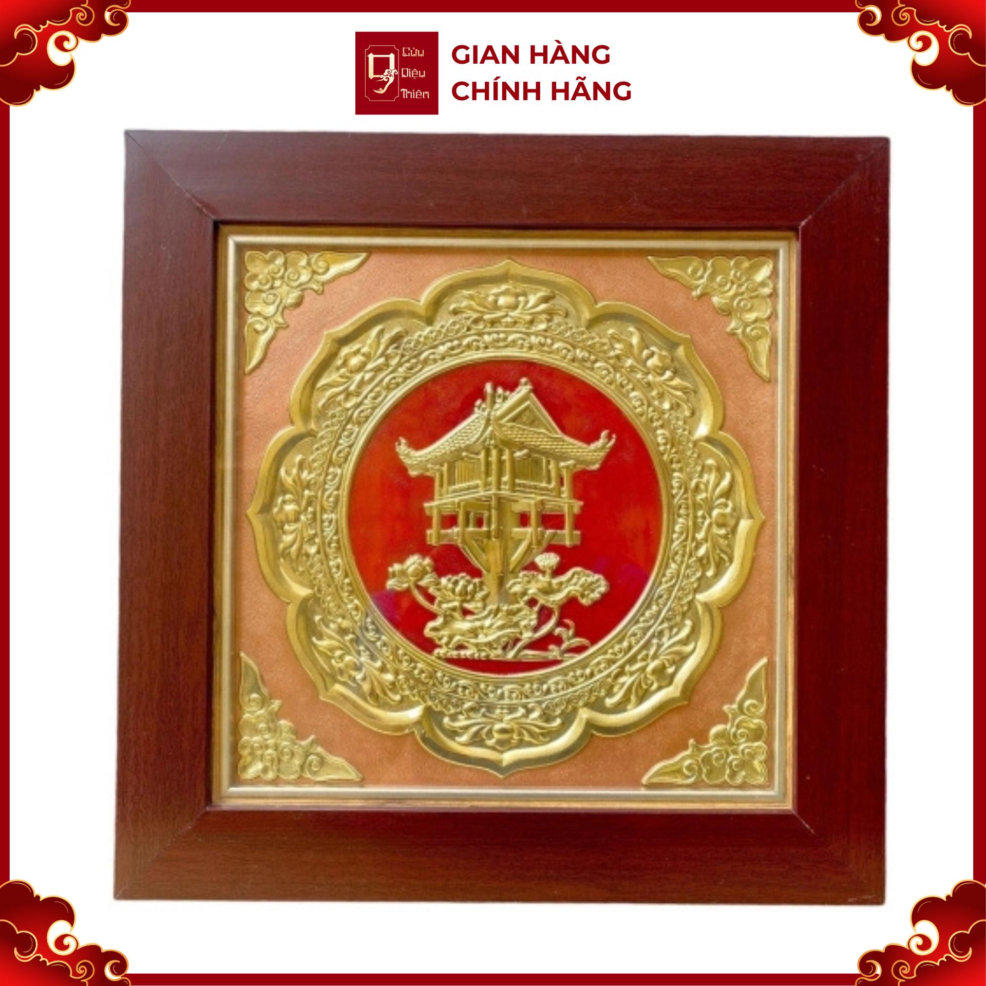 Tranh Đồng Chùa Một Cột ( 42x42cm ) - Cửu Diệu Thiên - MC004