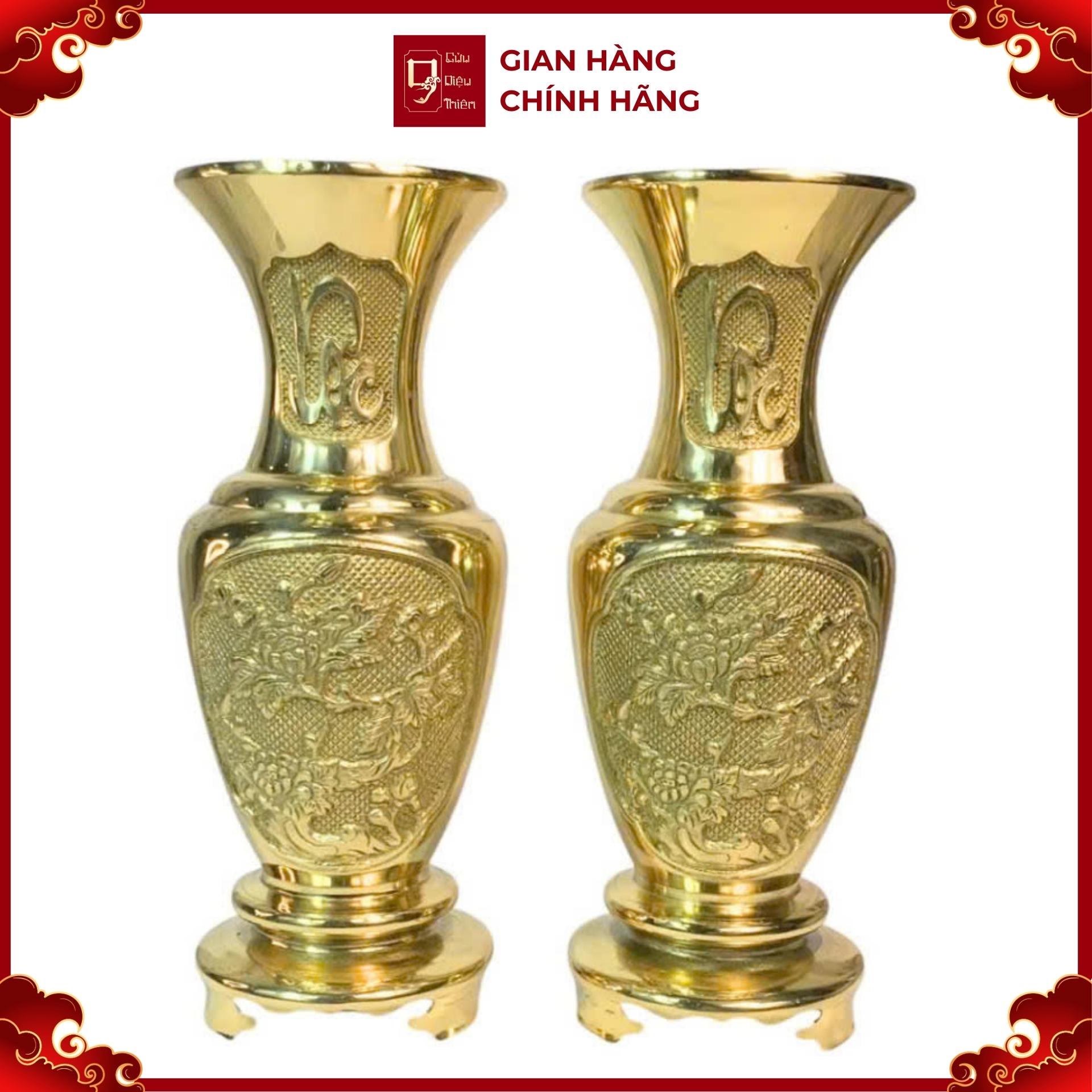 Bình Hoa Lục Bình - Đồ Đồng Cao Cấp - Cửu Diệu Thiên - FG002