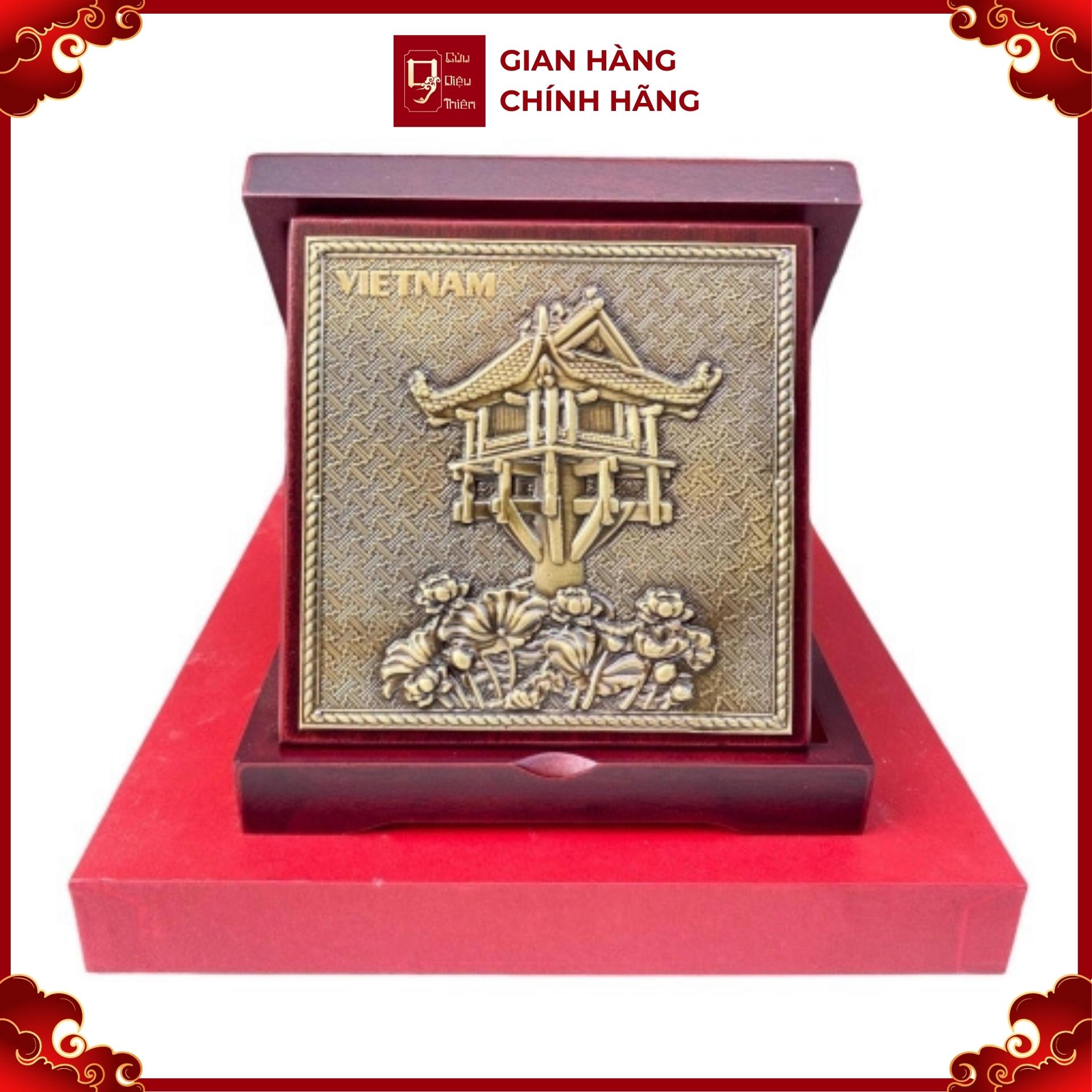 Tranh Đồng Chùa Một Cột ( 16x16cm ) - Cửu Diệu Thiên - TĐ002