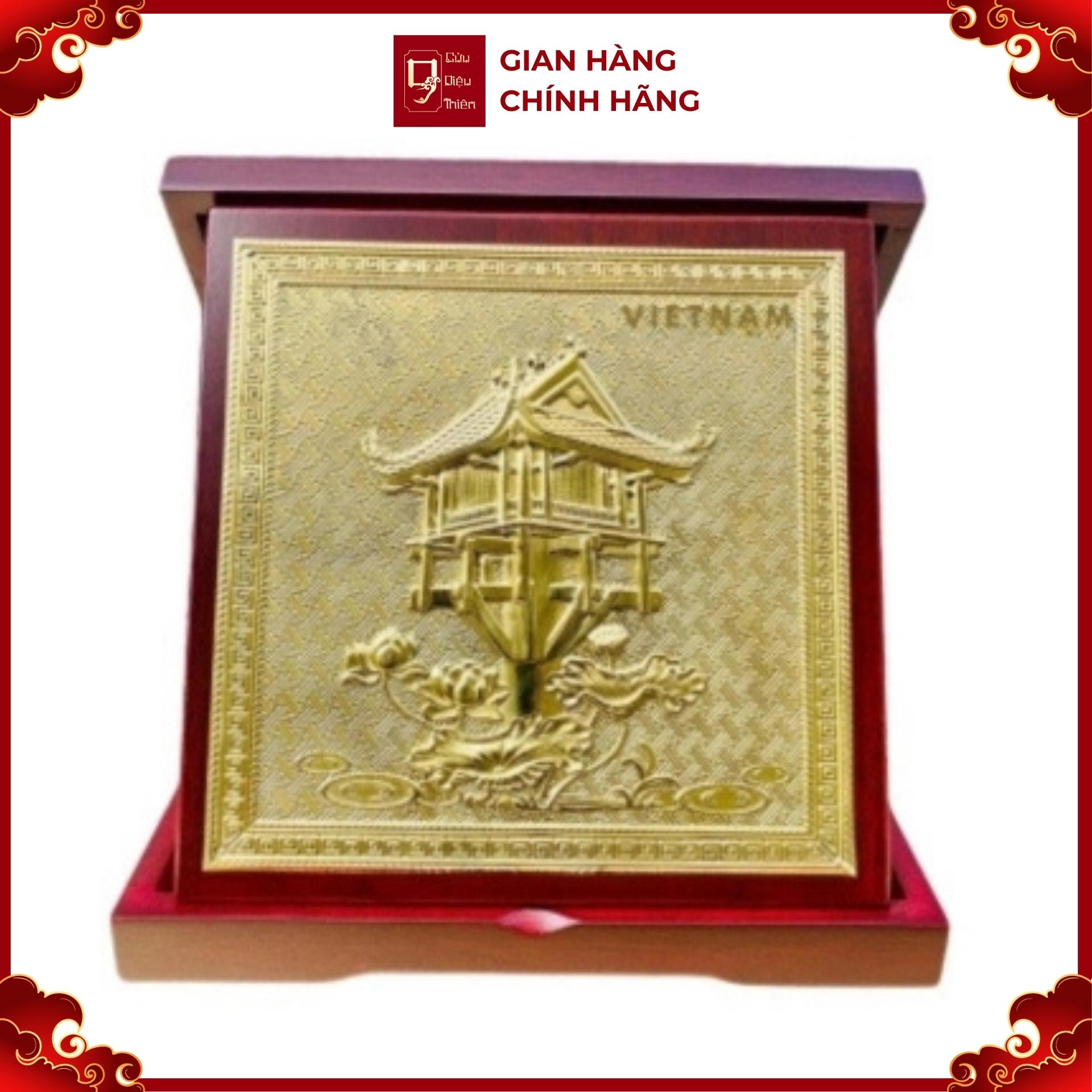 Tranh Đồng Chùa Một Cột ( 23x23cm ) - Cửu Diệu Thiên - TĐ003