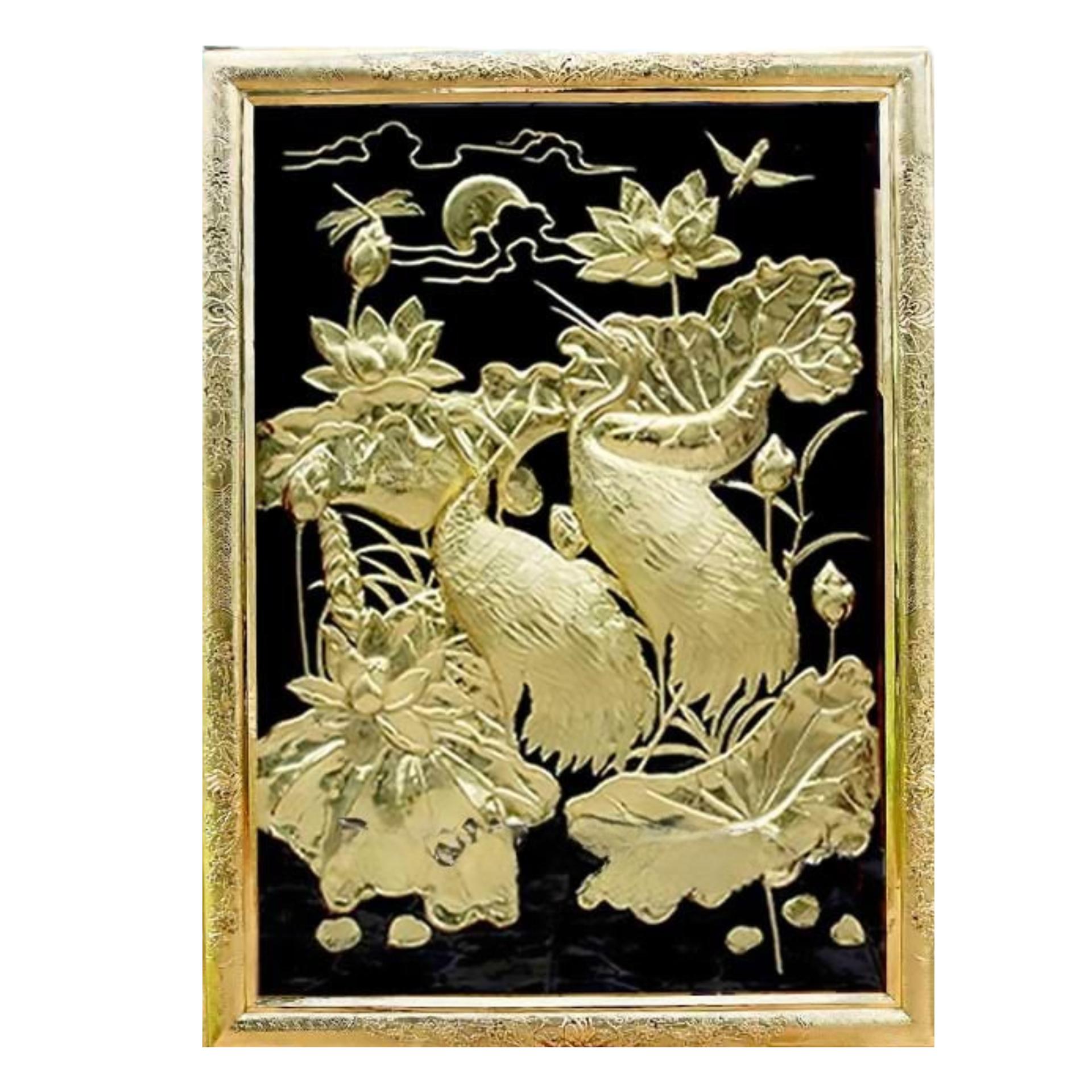 Tranh Tùng Hạc - Đồ Đồng Cao Cấp - Cửu Diệu Thiên - THN031