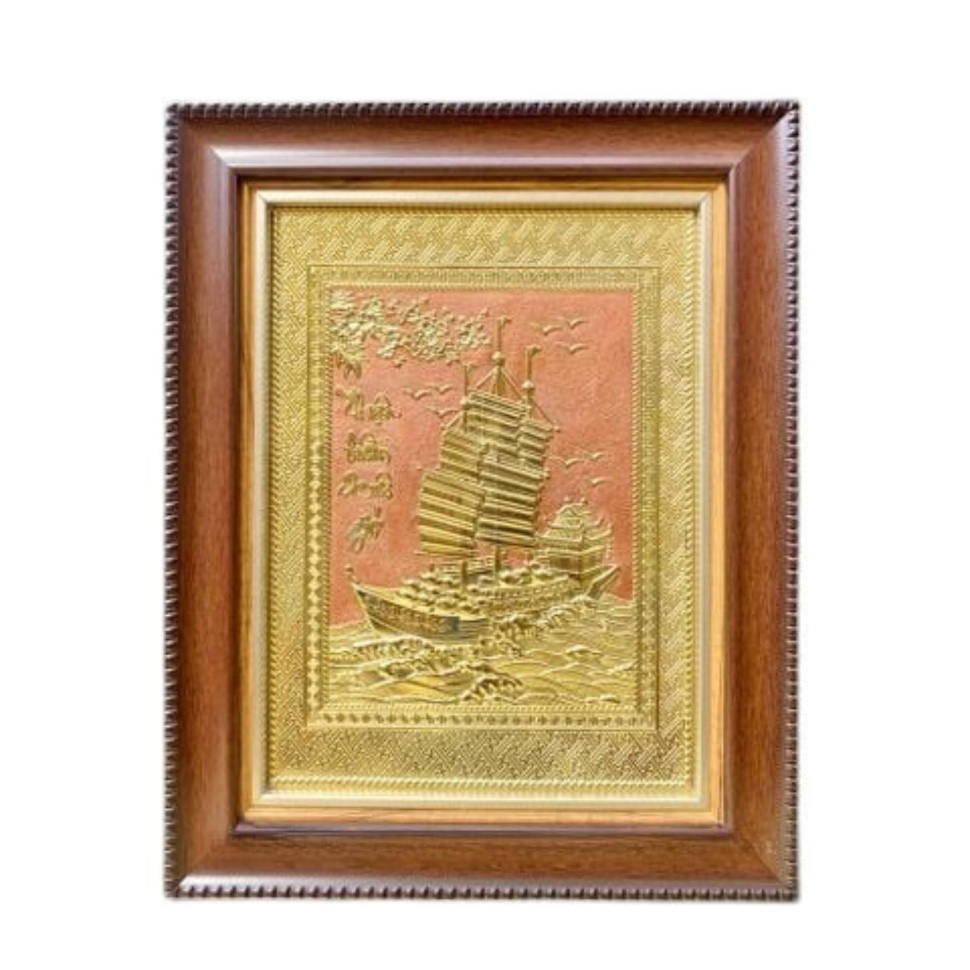Tranh Đồng Thuận Buồm Xuôi Gió ( 28x38cm ) - Cửu Diệu Thiên - TB004