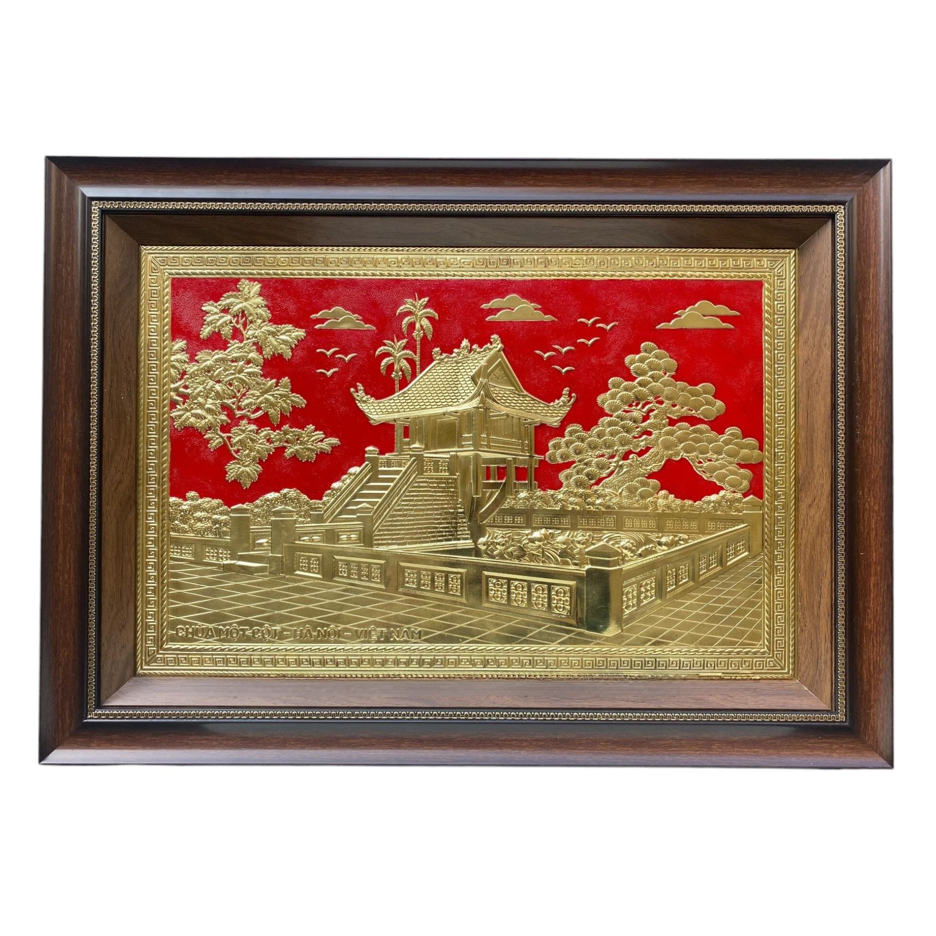 Tranh Đồng Chùa Một Cột ( 50x70cm ) - Cửu Diệu Thiên - MC0013