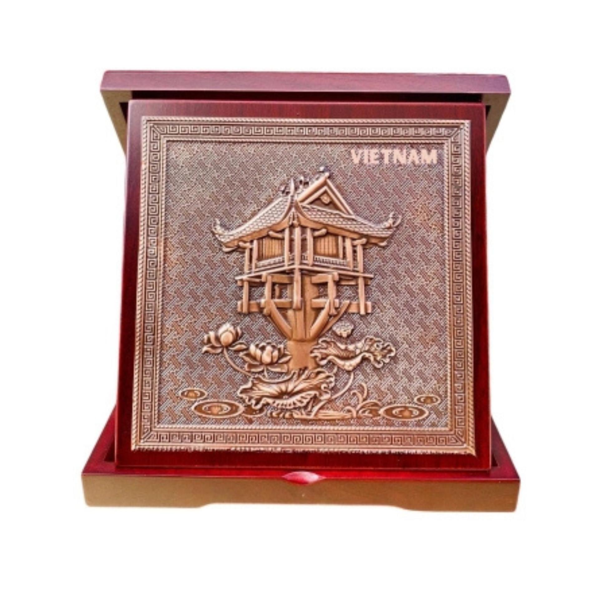 Tranh Đồng Chùa Một Cột ( 23x23cm ) - Cửu Diệu Thiên - TĐ006