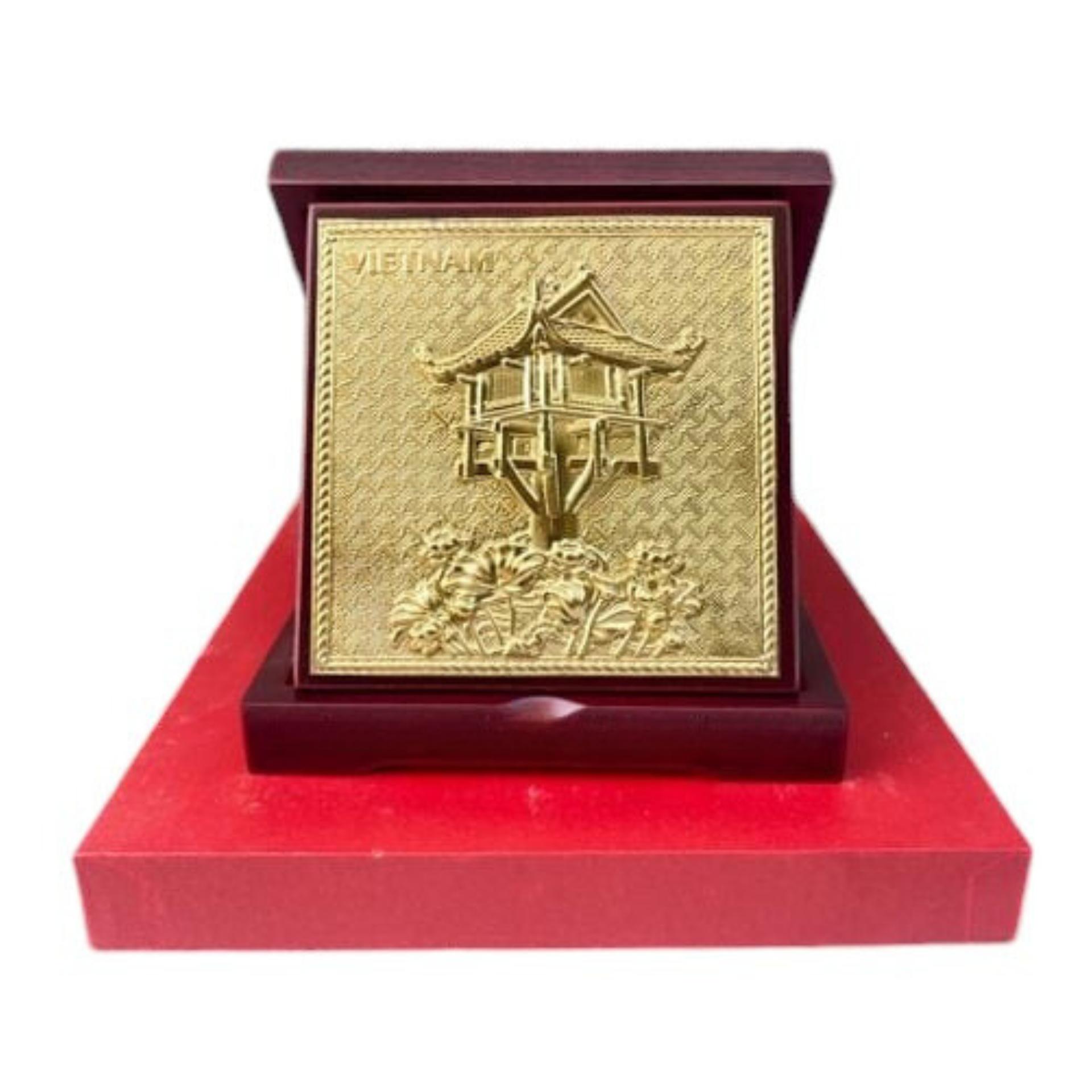 Tranh Đồng Chùa Một Cột ( 16x16cm ) - Cửu Diệu Thiên - TĐ005