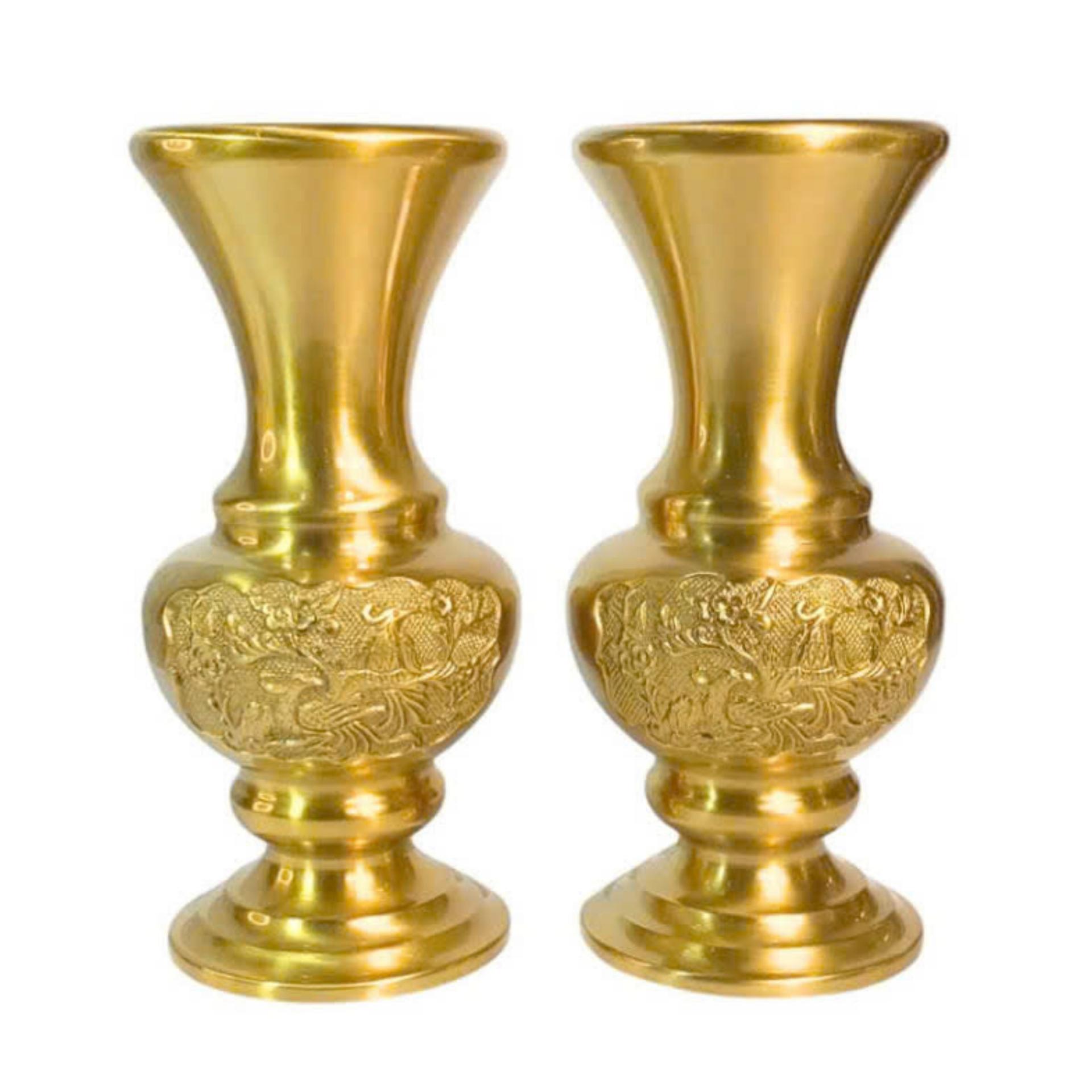 Bình Hoa Cúc - Đồ Đồng Cao Cấp - Cửu Diệu Thiên - FG004