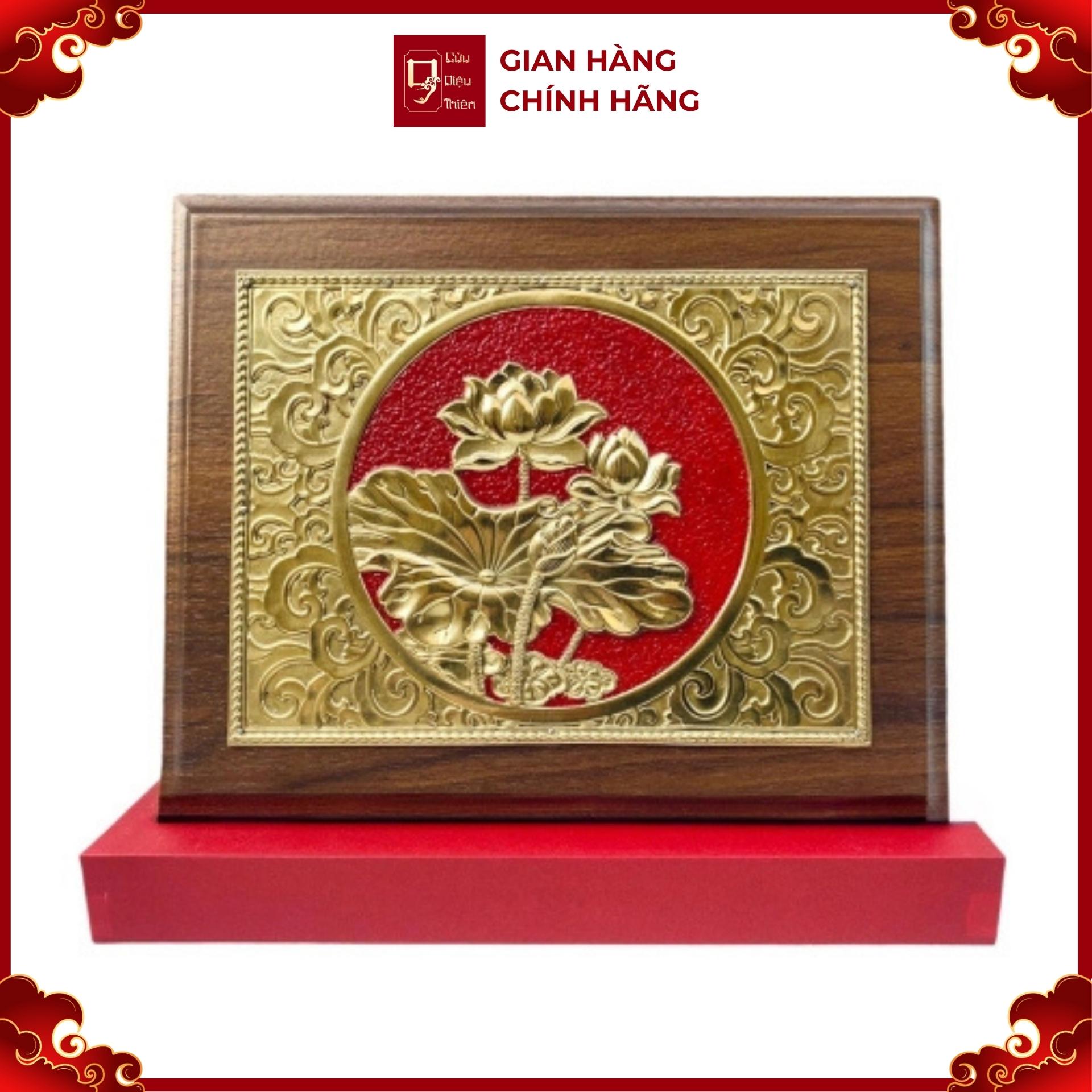 Tranh Đồng Hoa Sen Cao Cấp ( 20x25cm ) - Cửu Diệu Thiên - HS001