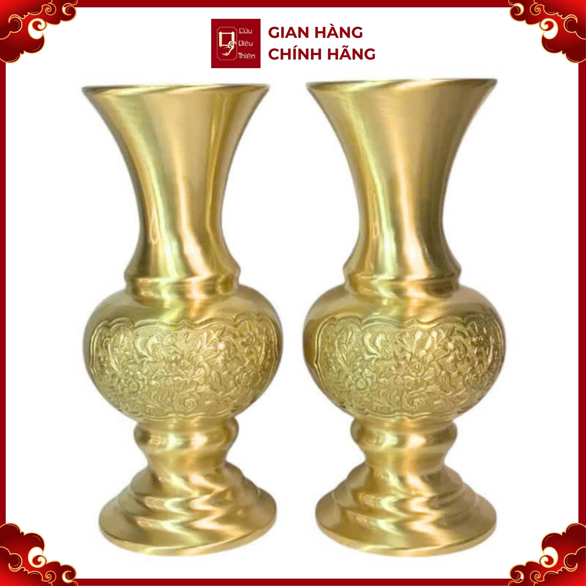 Bình Hoa Cúc - Đồ Đồng Cao Cấp - Cửu Diệu Thiên - FG003