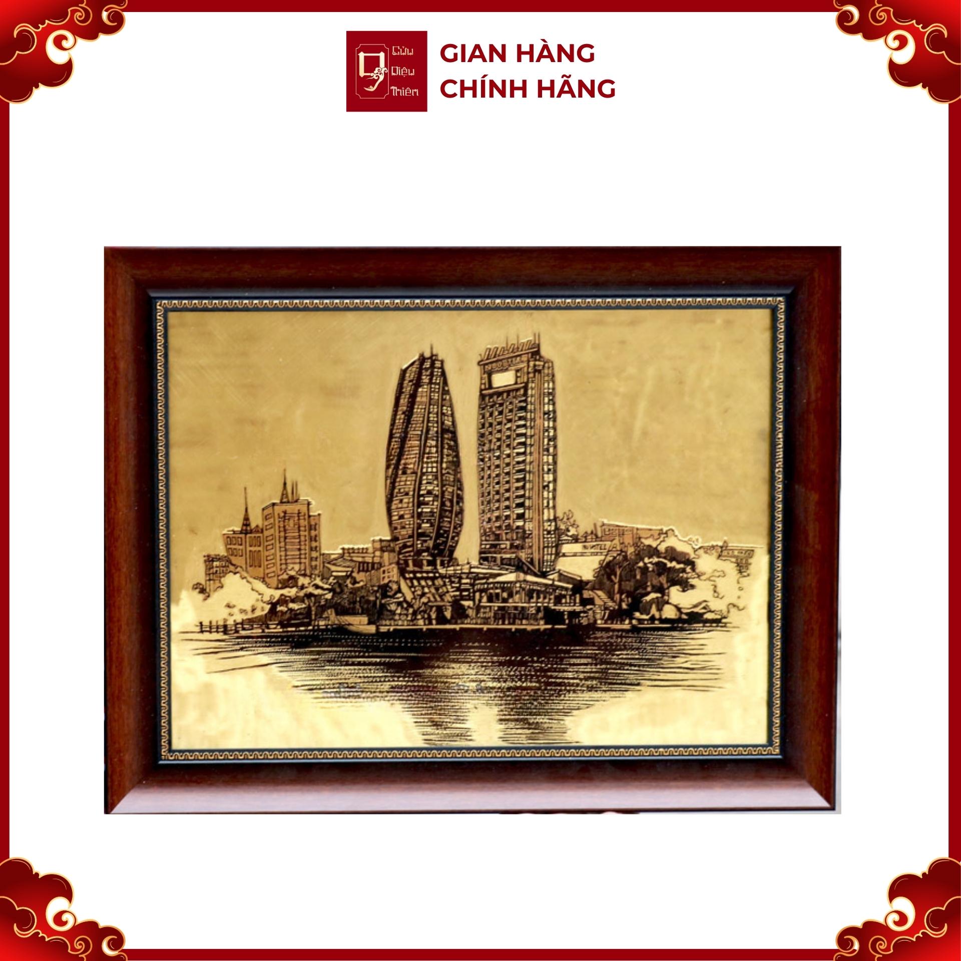 Tranh Đồng Bến Thuyền Đà Nẵng - Đồ Đồng Cao Cấp - Cửu Diệu Thiên - THN143