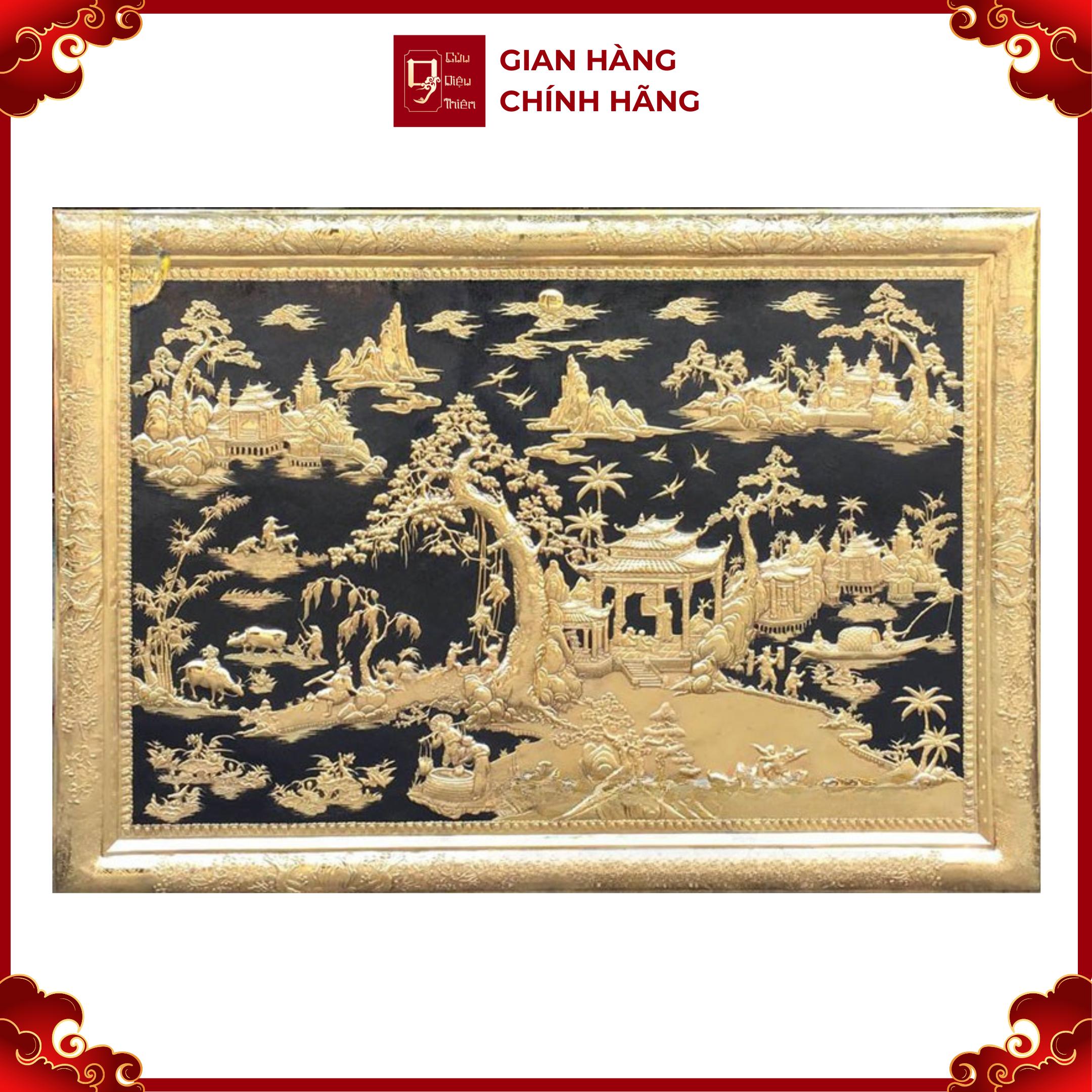 Tranh Đồng Quê - Đồ Đồng Cao Cấp - Cửu Diệu Thiên - THN399