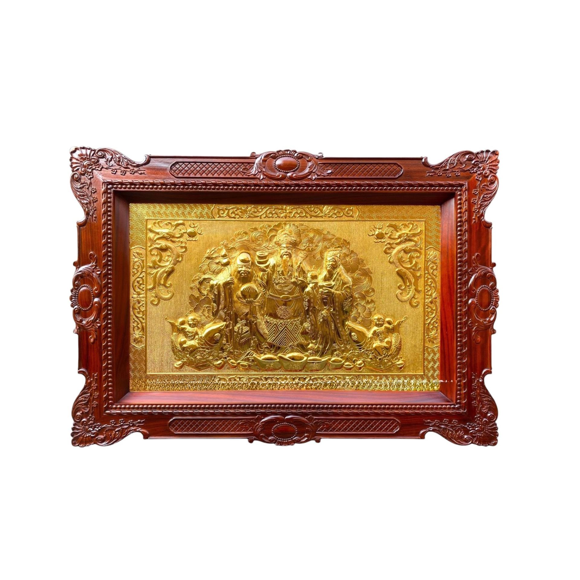 Tranh Đồng Mừng Thọ , Mạ Vàng 24K ( 81x107cm ) - Cửu Diệu Thiên - THN218