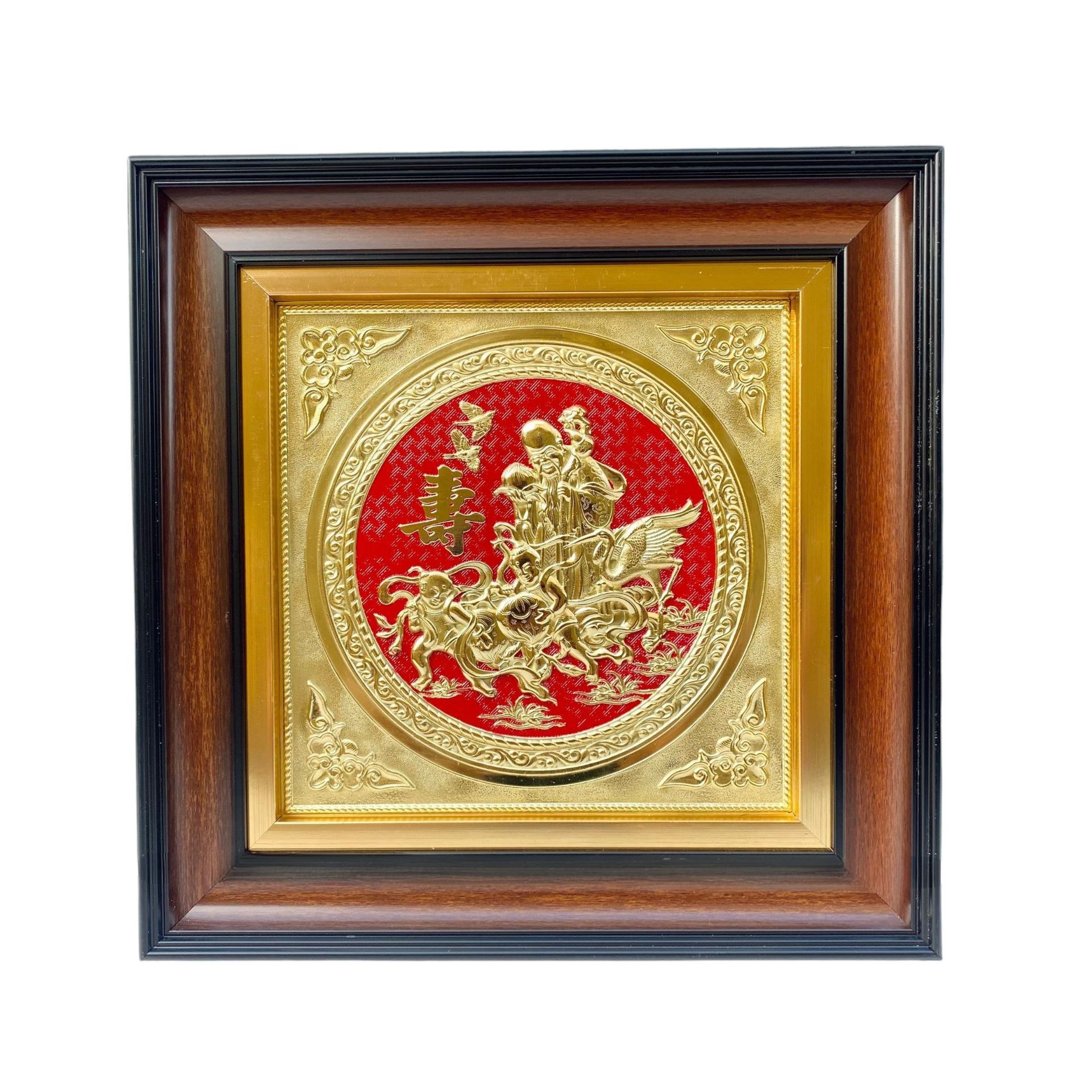 Tranh Đồng Mừng Thọ Ông Bà ( 48x48cm ) - Cửu Diệu Thiên - THN211