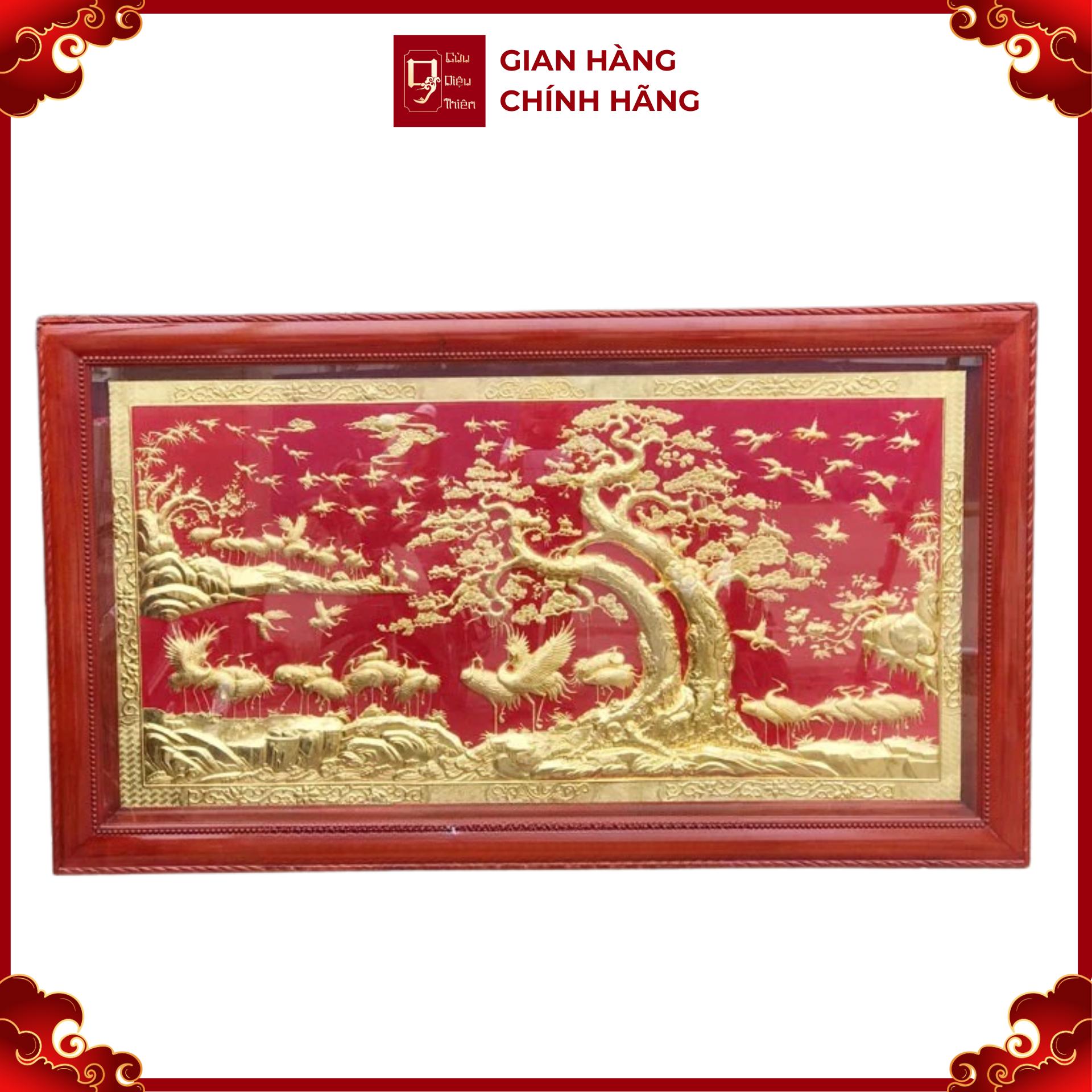 Tranh Tùng Hạc - Đồ Đồng Cao Cấp - Cửu Diệu Thiên - THN034