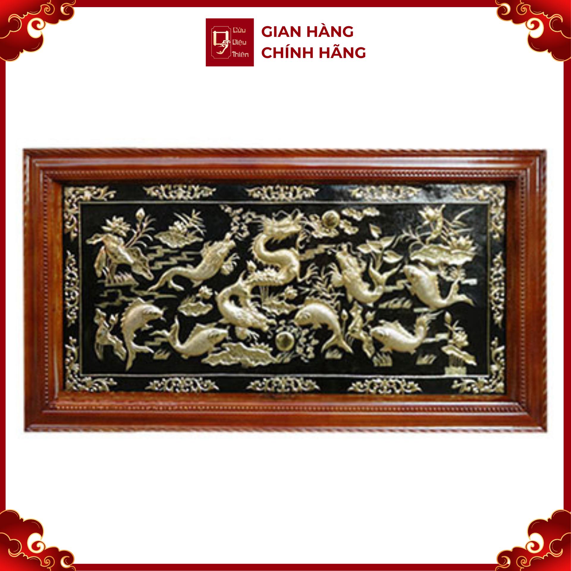 Tranh Cá Chép Hoa Sen - Đồ Đồng Cao Cấp - Cửu Diệu Thiên - THN380