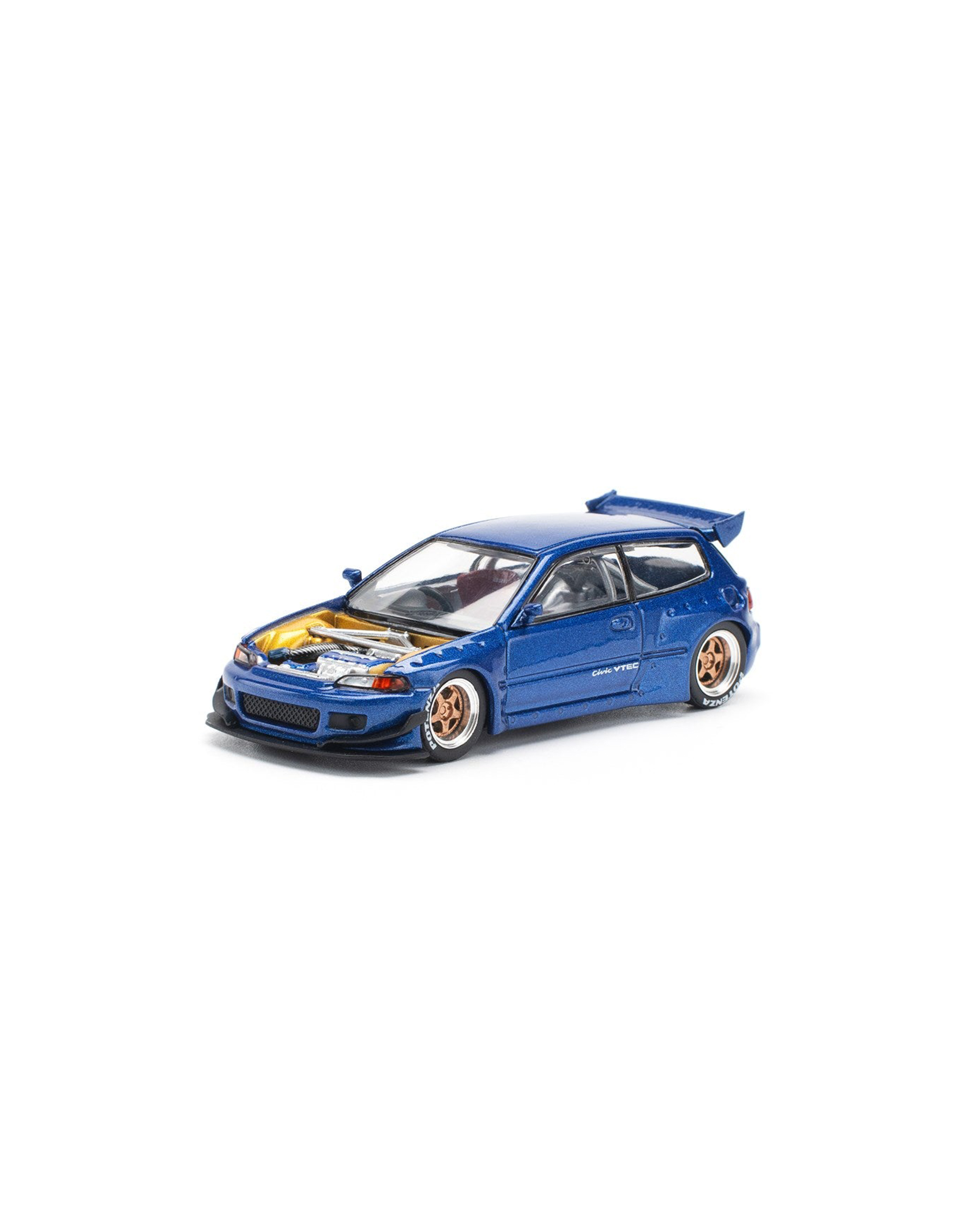 Poprace #PR640174 PANDEM CIVIC EG6 METALLIC BLUE WITH OPEN HOOD