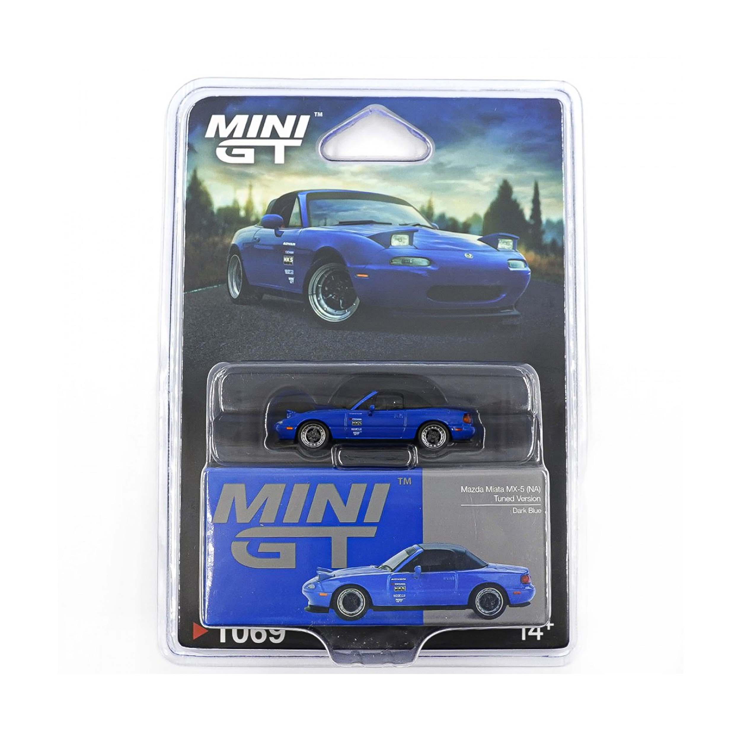 Mini GT card Version MGT01069 Mazda Miata MX-5 (NA) Tuned Version Dark Blue