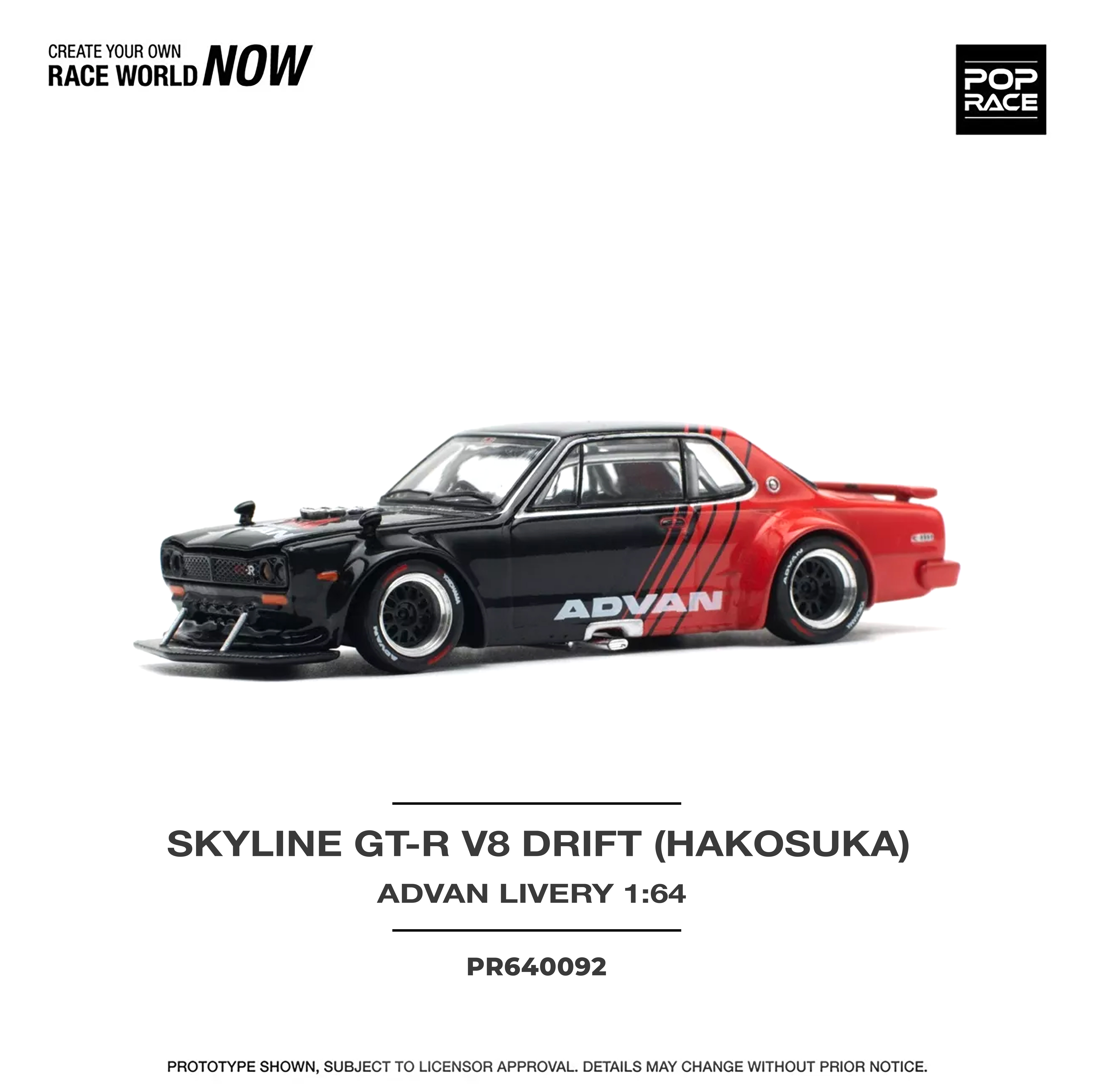 POPRACE #PR640081 SKYLINE GT-R V8 DRIFT (HAKOSUKA) ADVAN
