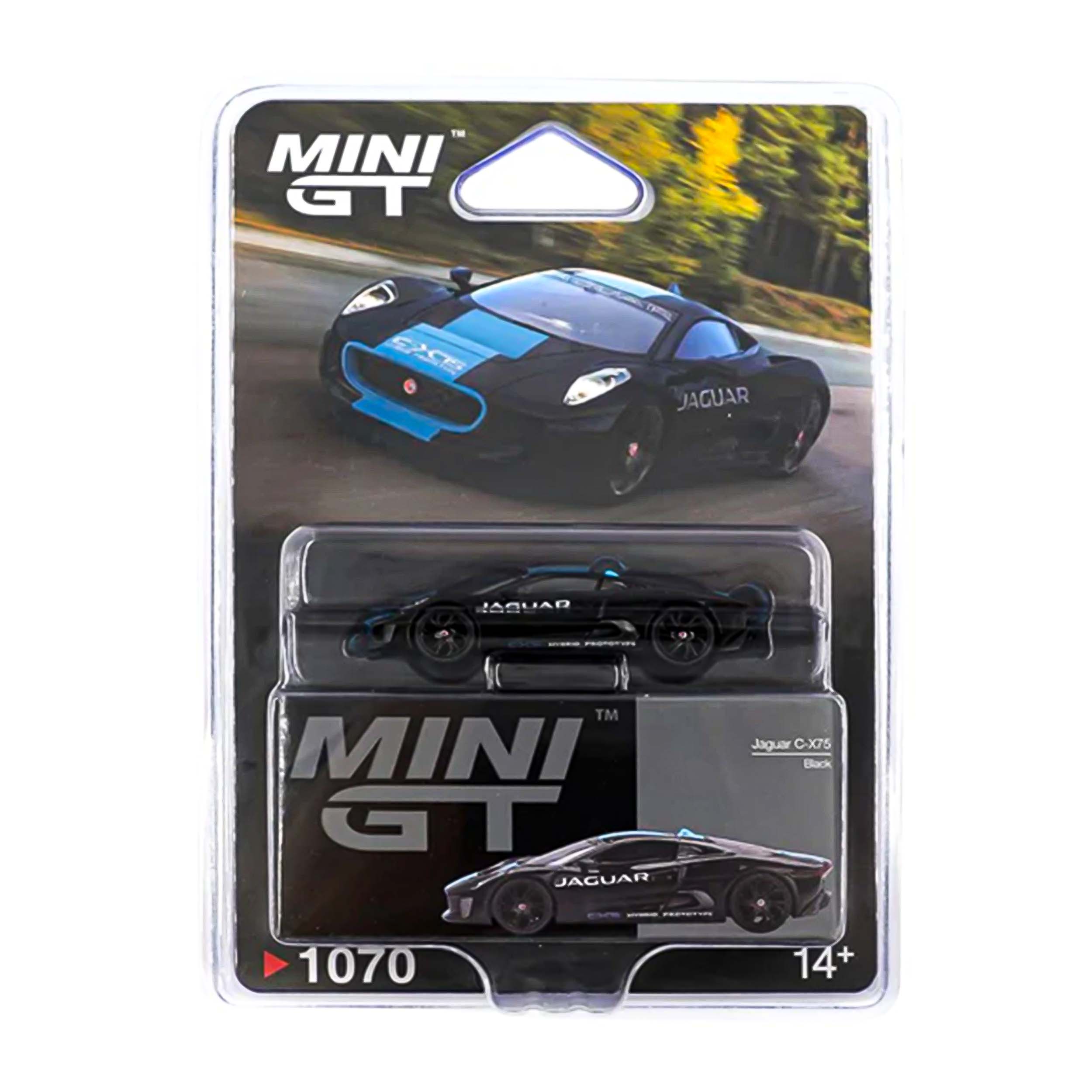 Mini GT CARD VERSION MGT01070 Jaguar C-X75 Black
