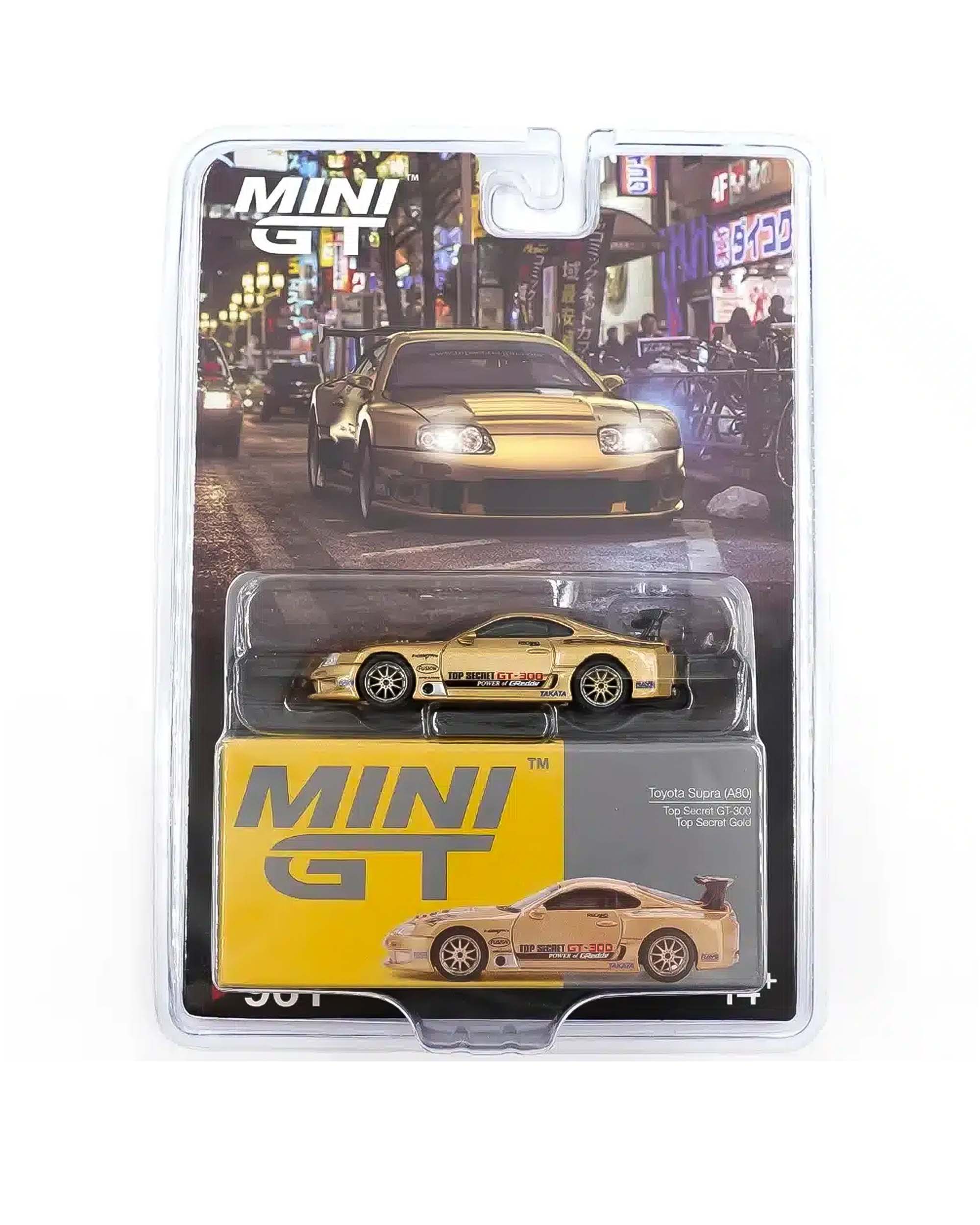 MINI GT Card Version MGT00961 Toyota Supra (A80) Top Secret GT-300 Top Secret Gold