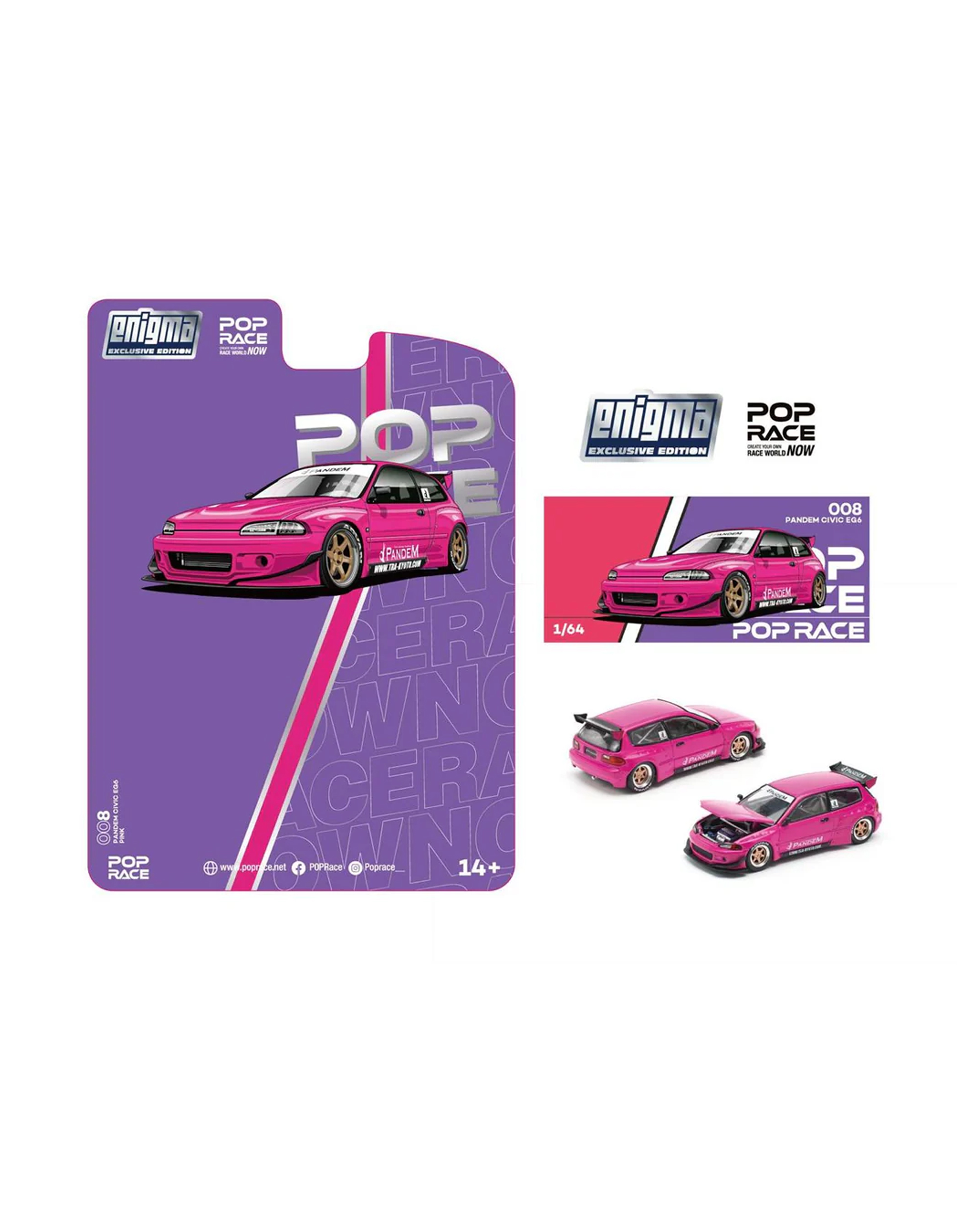 Poprace #PRE008 Pandem Civic EG6 - Pink