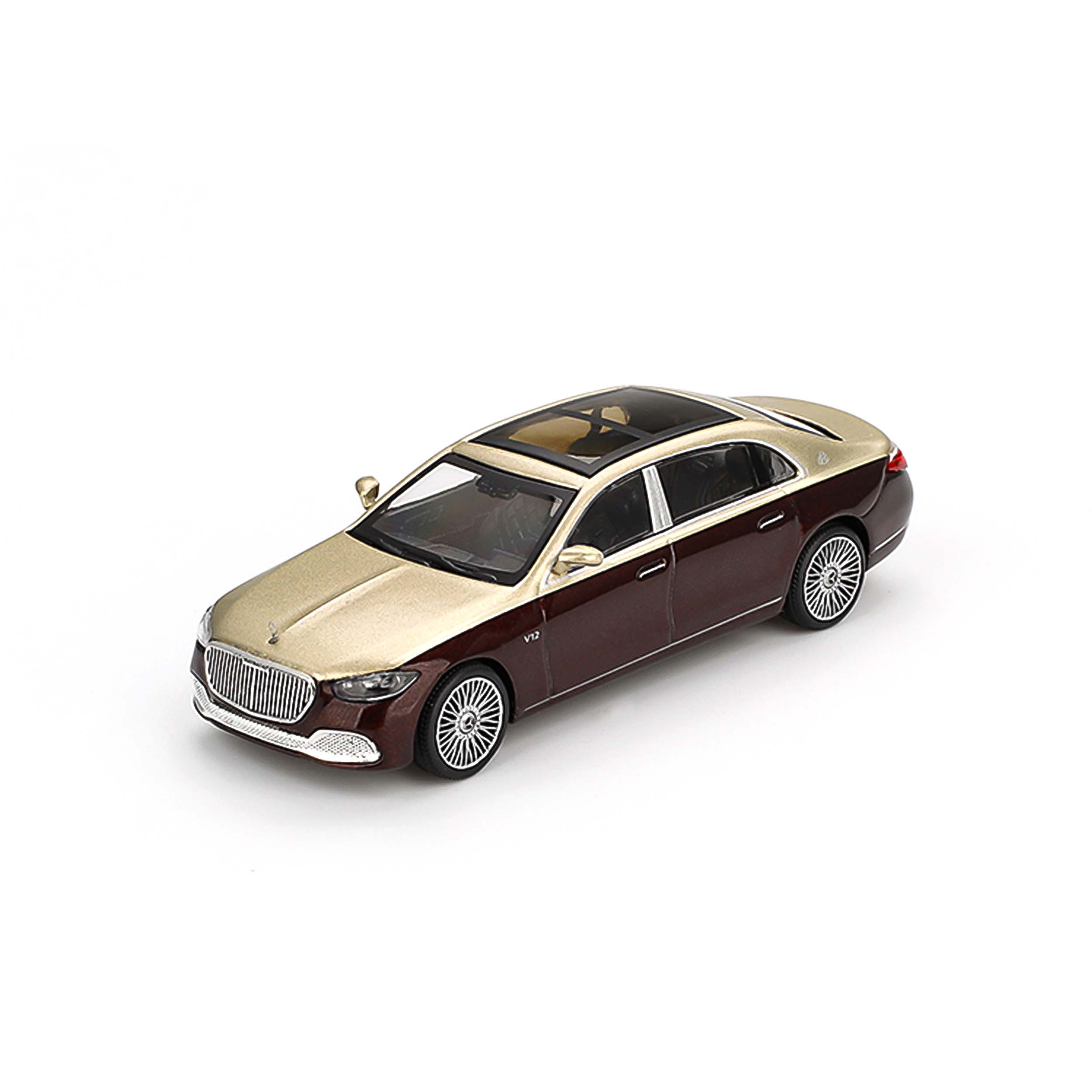 MINI GT Box Version MGT00962 Mercedes-Maybach S680 Gold / Dark Red Metallic