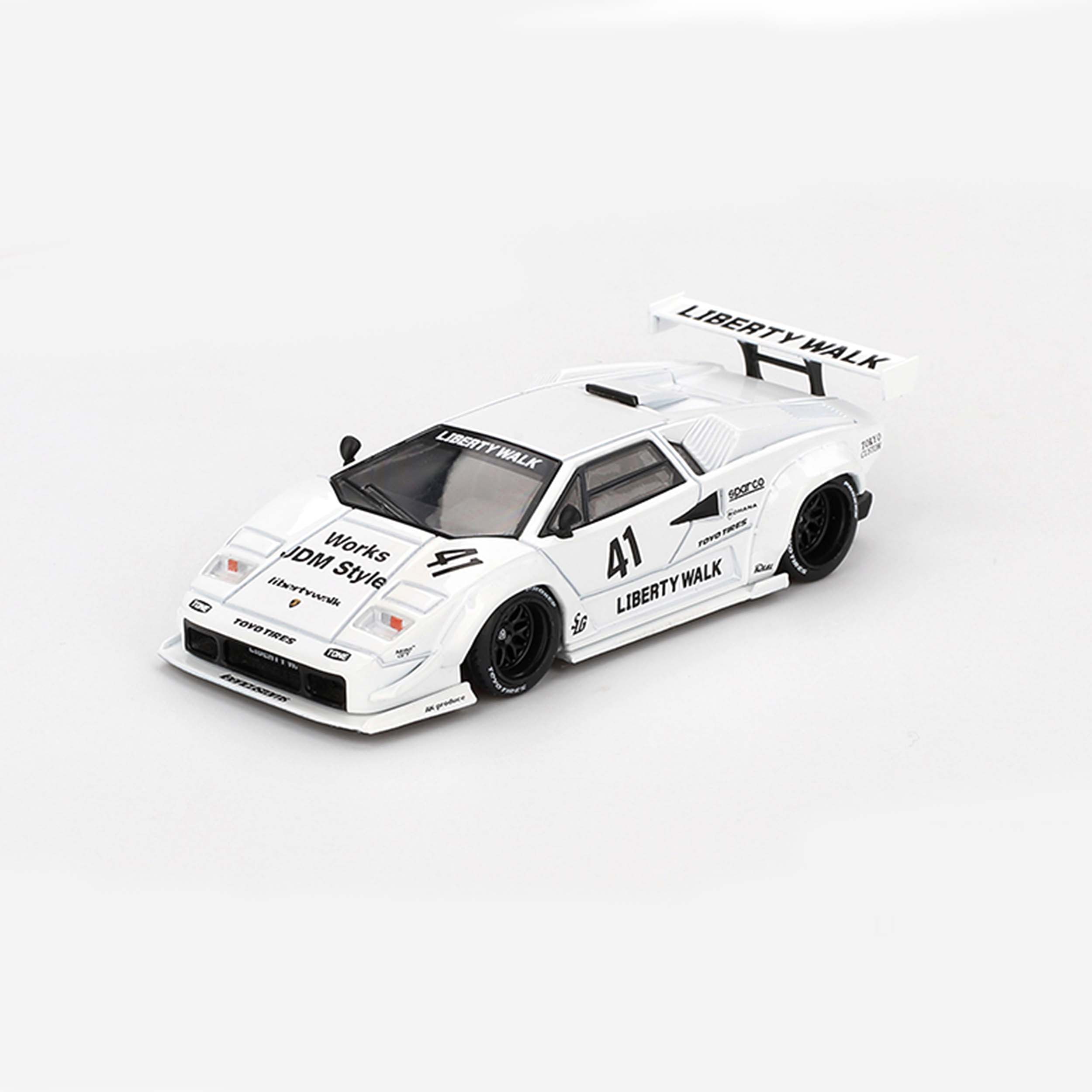 Mini GT Box Version MGT00966 Lamborghini Countach LB-WORKS White 2024 Tokyo Auto Salon