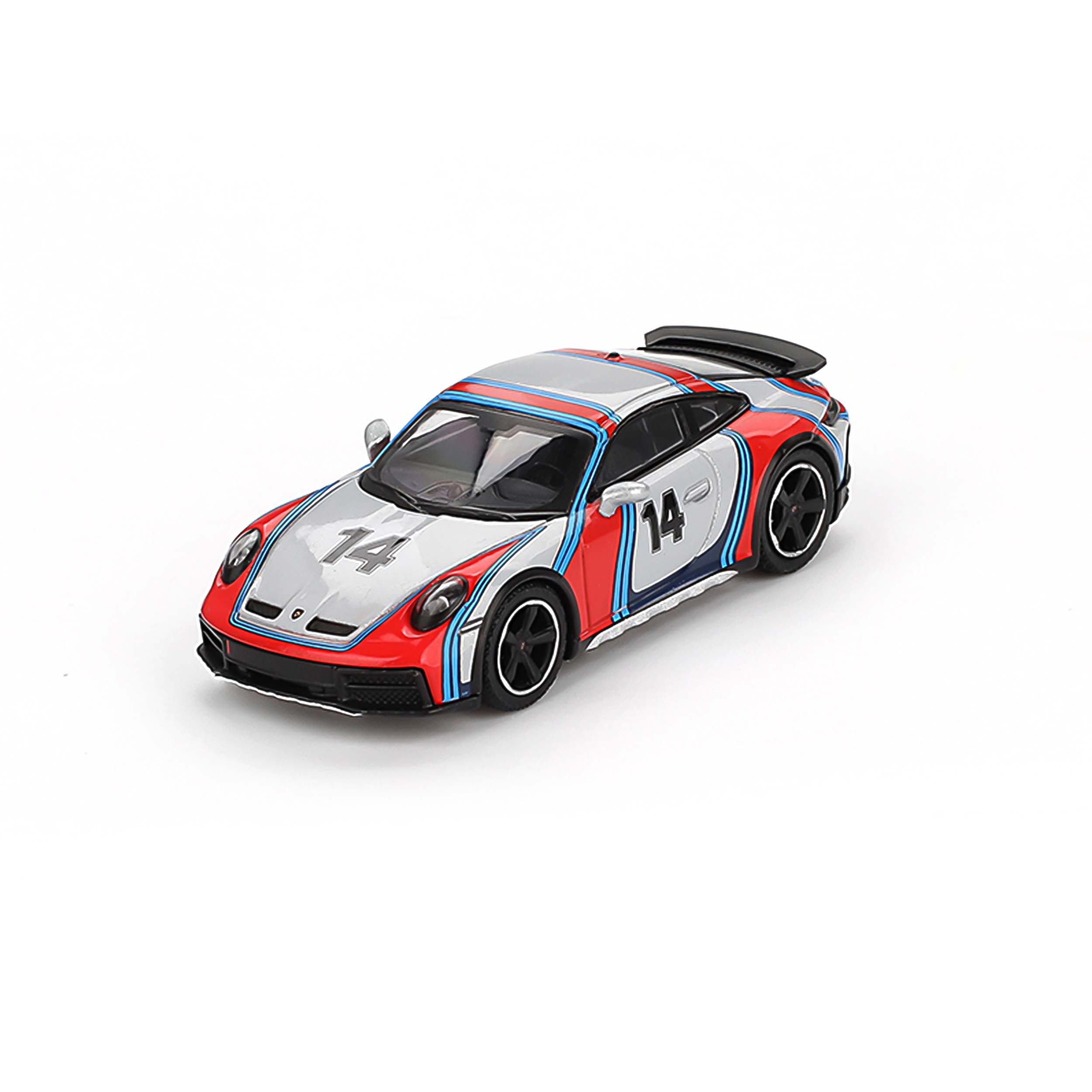 Mini GT Box Version MGT00964 Porsche 911 Dakar Ice Grey Metallic 