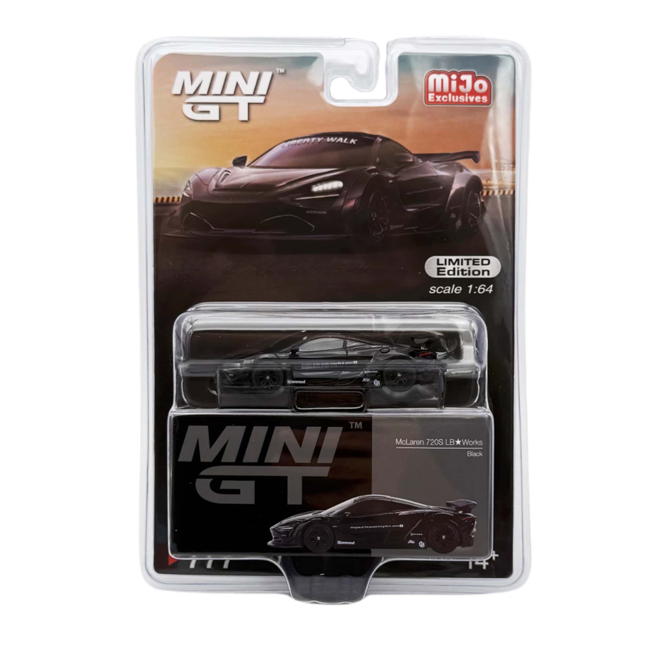 MINI GT CARD Version MGT00777 McLaren 720S LB★Works Black