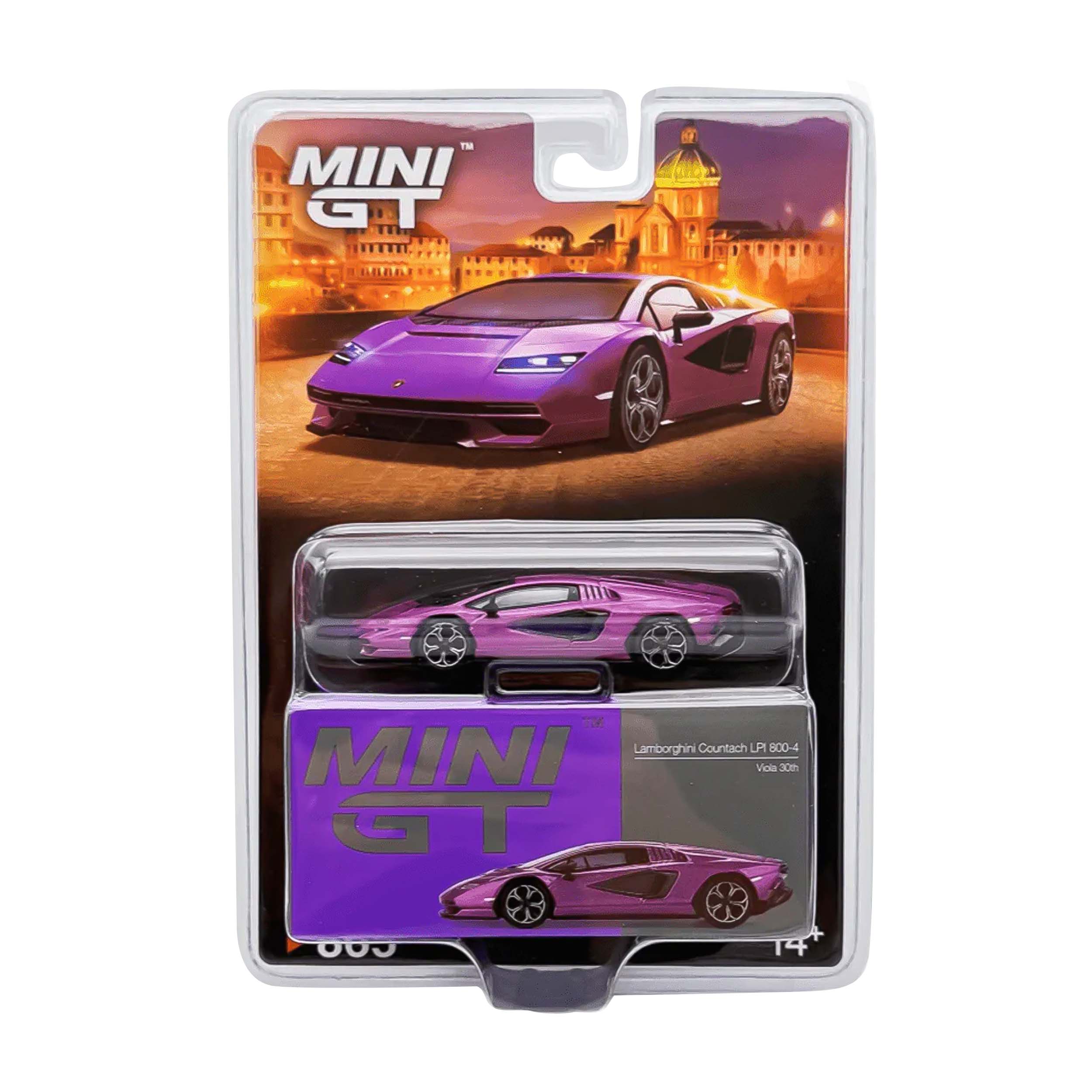 Mini GT Card Version MGT00865 Lamborghini Countach LPI 800-4 Viola 30th