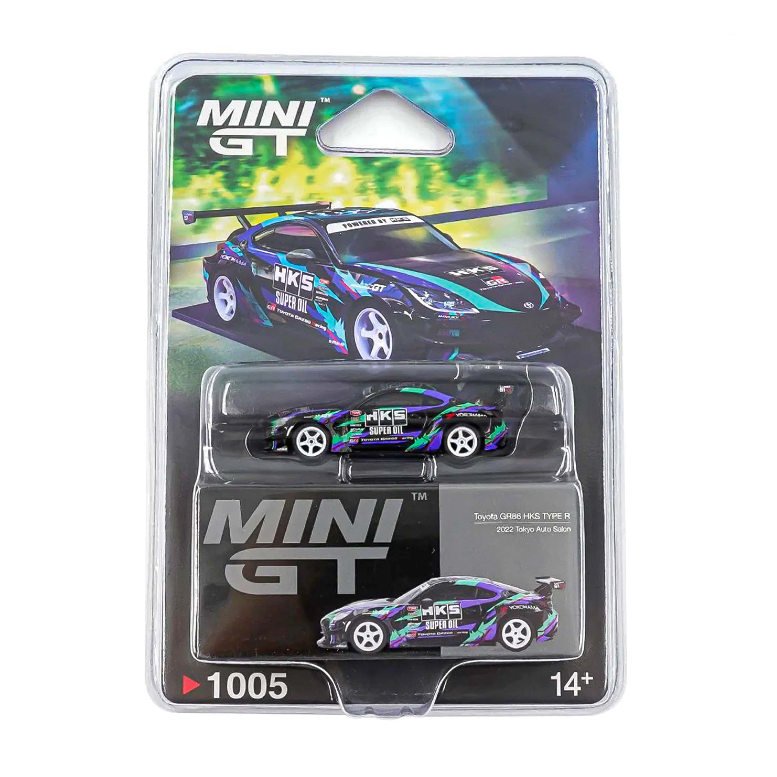 Mini GT CARD Version MGT01005 Toyota GR86 HKS TYPE R 2022 Tokyo Auto Salon