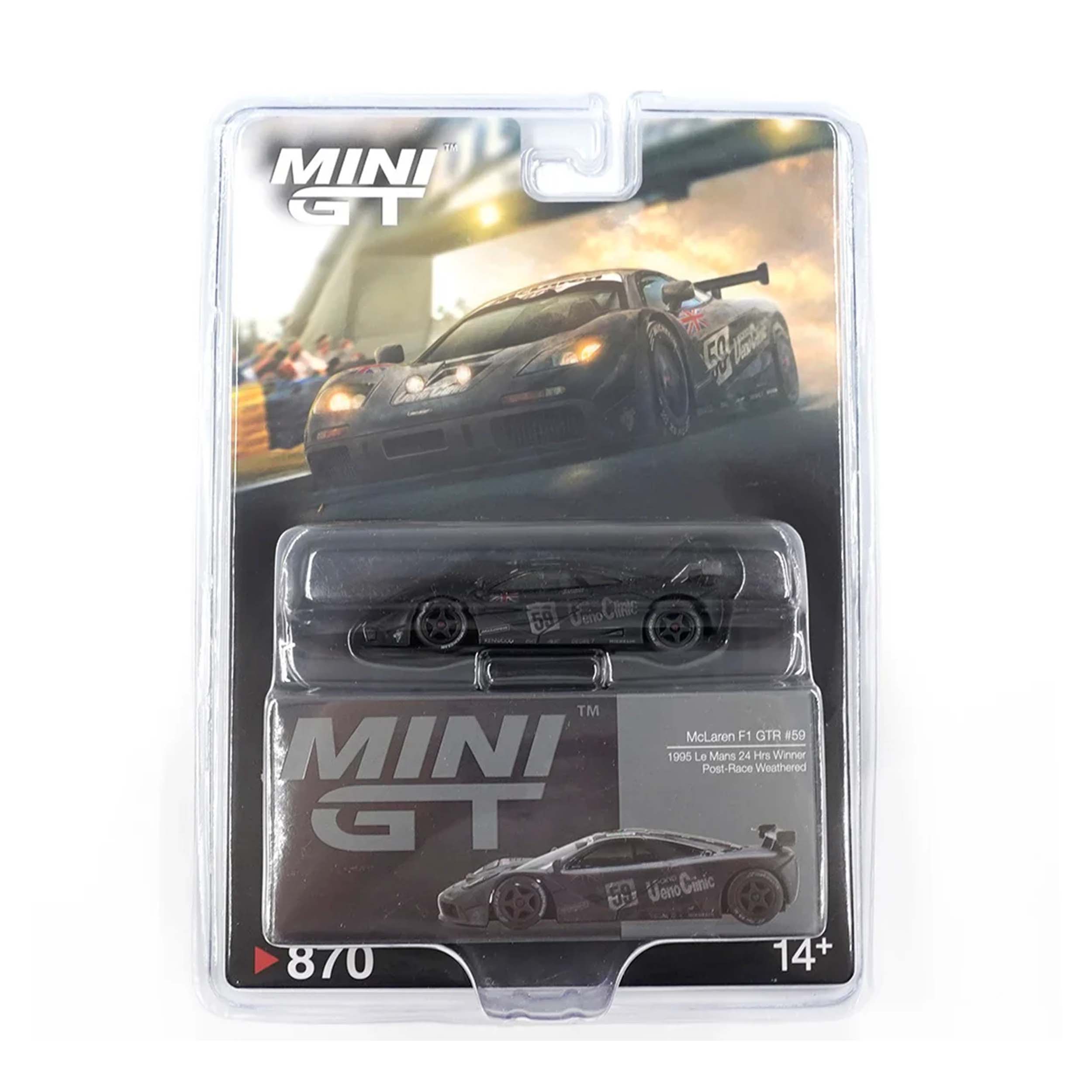 Minigt Card Version MGT00870 McLaren F1 GTR #59 1995 Le Mans 24Hr Winner Post-Race Weathered