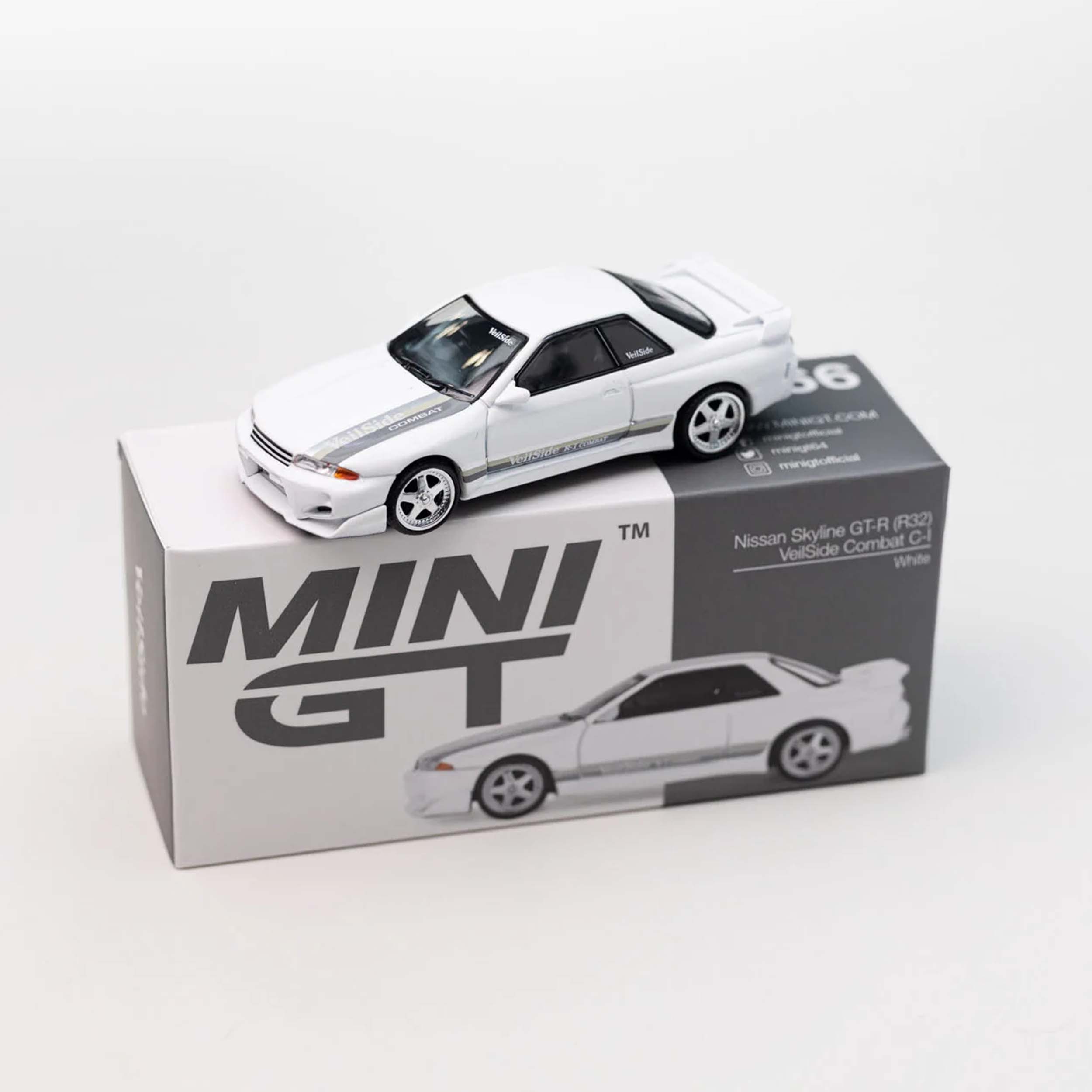 Minigt Box Ver MGT01066 Nissan Skyline GT-R (R32) VeilSide Combat C-I White