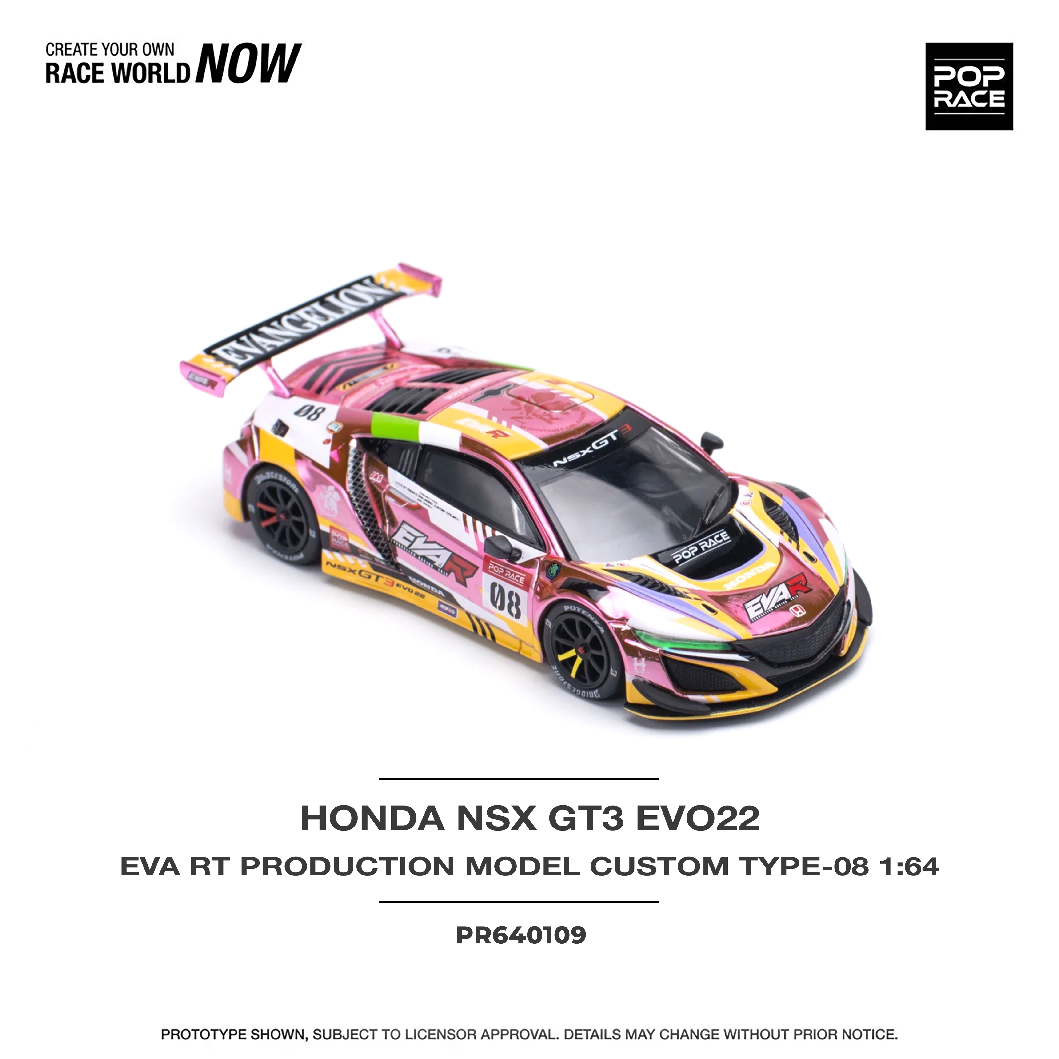POPRACE #PR640109 HONDA NSX GT3 EVO22 EVA RT PRODUCTION MODEL CUSTOM TYPE-08