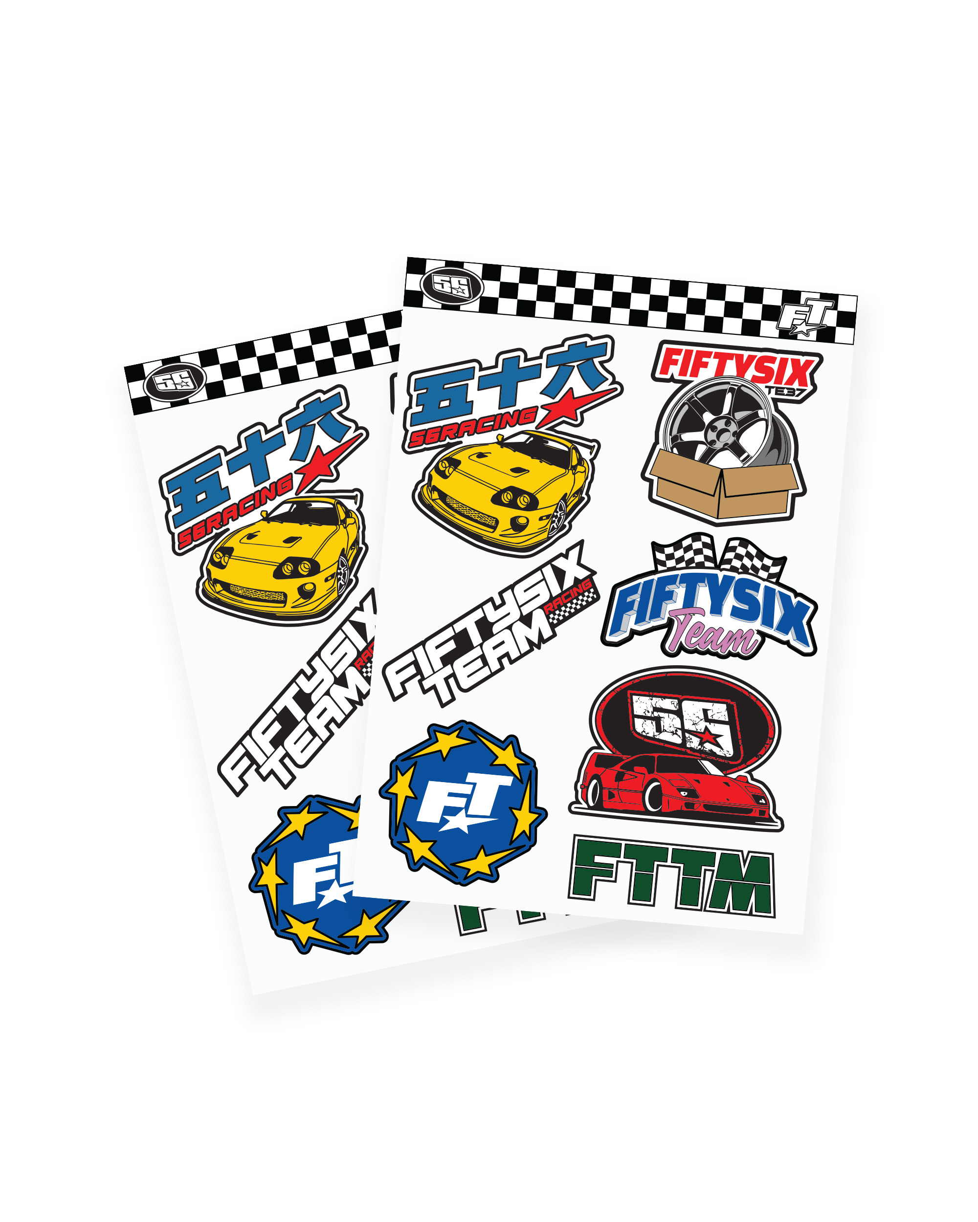 56 Team Sticker Star Wheel