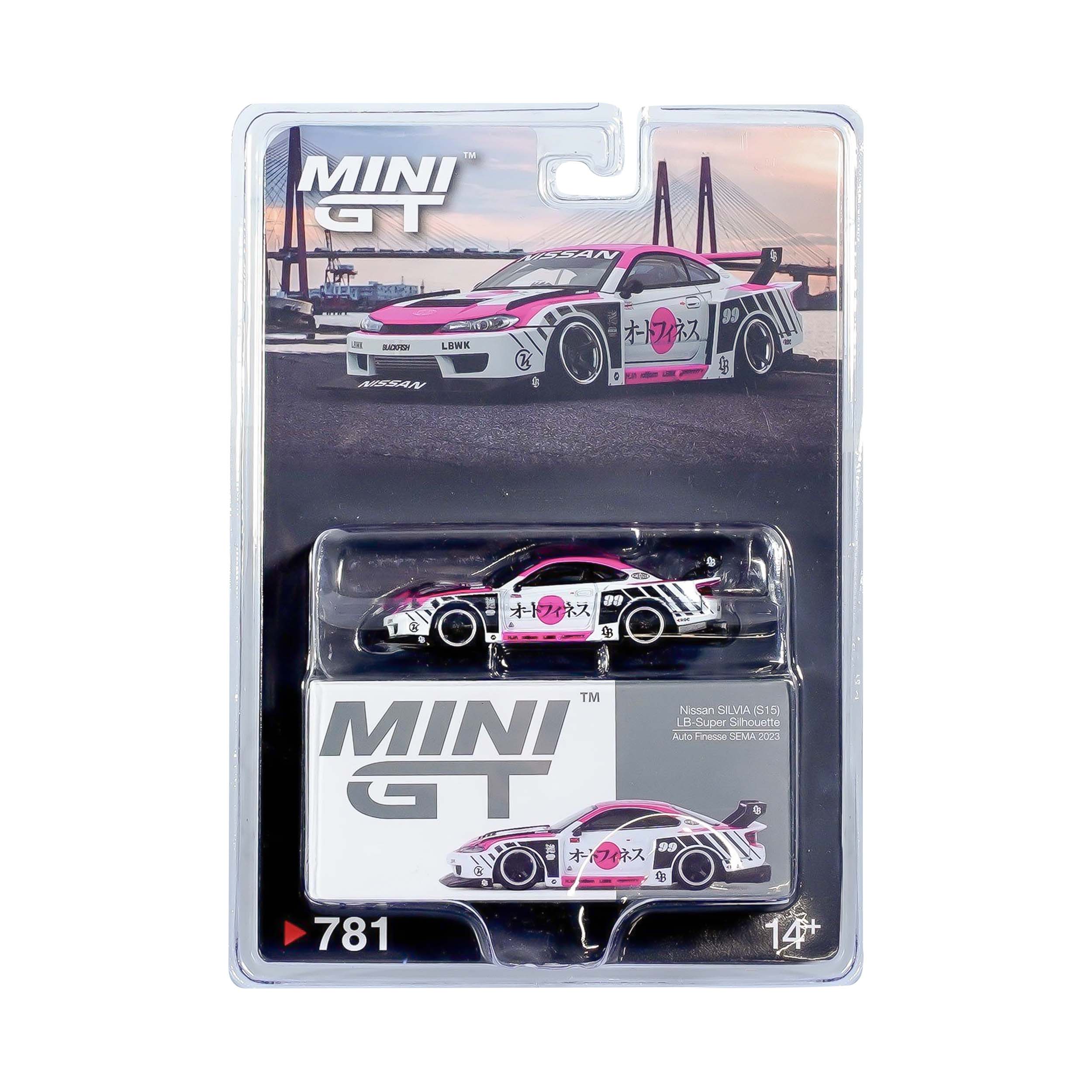MINI GT Card Version MGT00781 Nissan LB-Super Silhouette S15 SILVIA Auto Finesse SEMA 2023