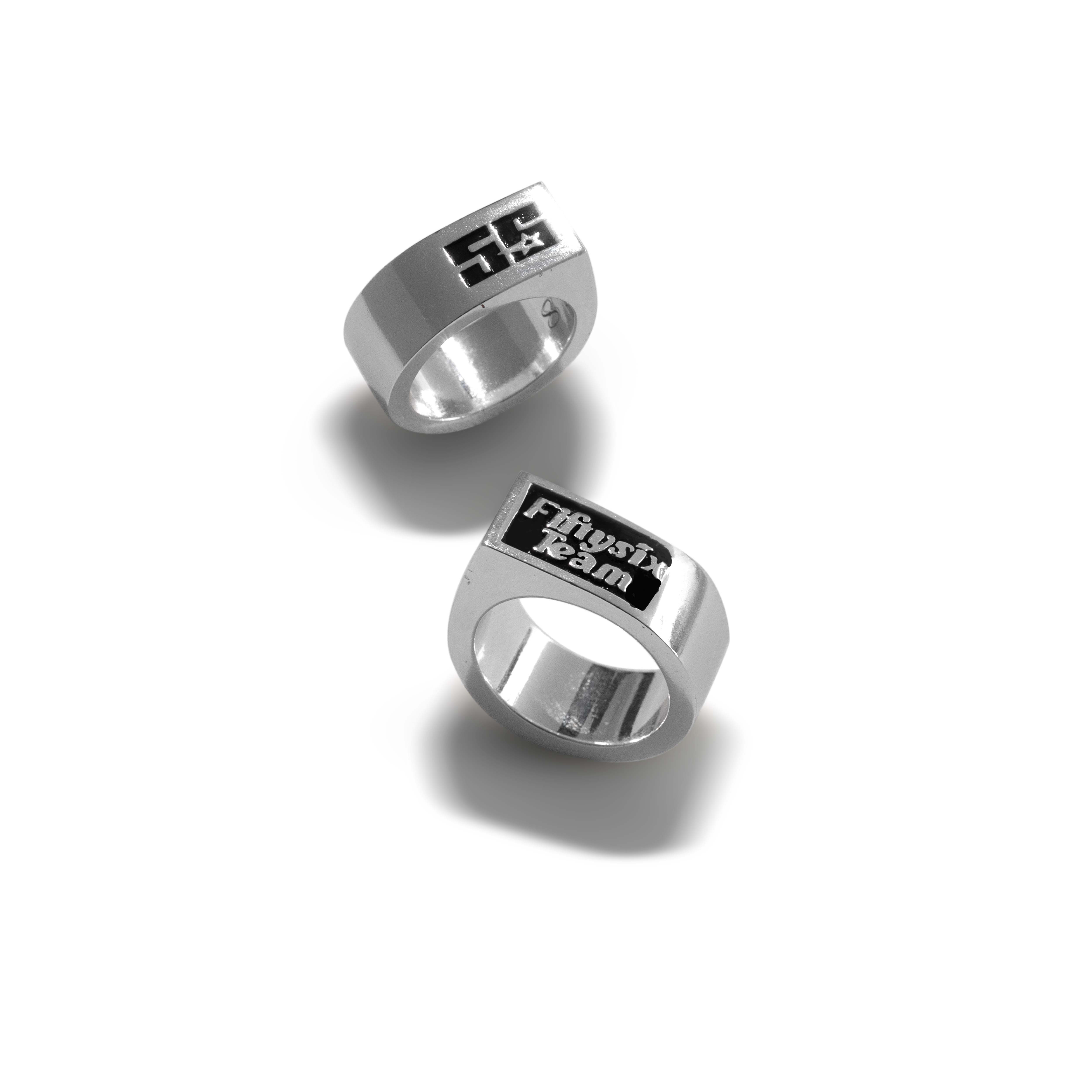56 Team Iconic Logo Ring - Silver