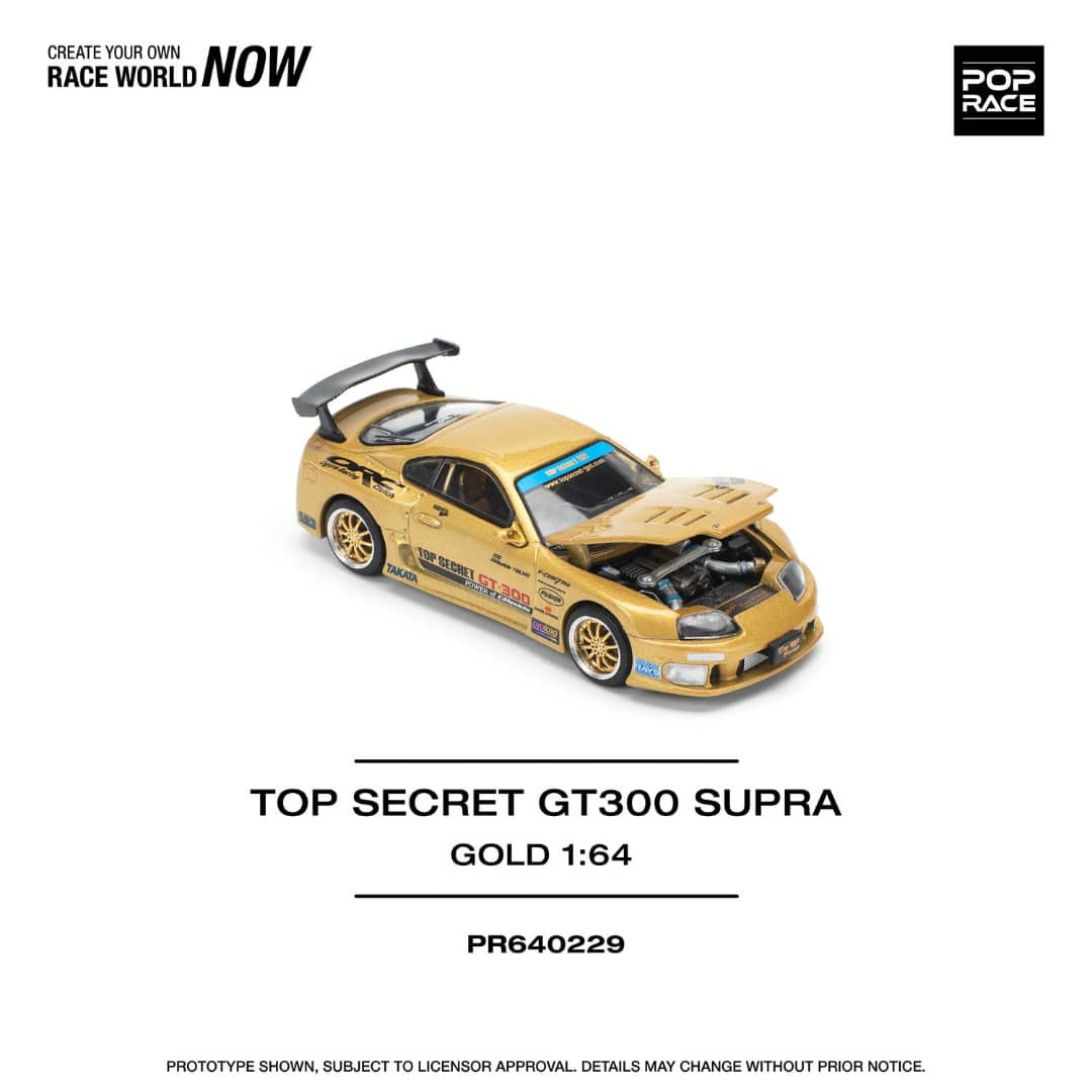 Poprace Diecast PR640229 TOP SECRET GT300 SUPRA - GOLD