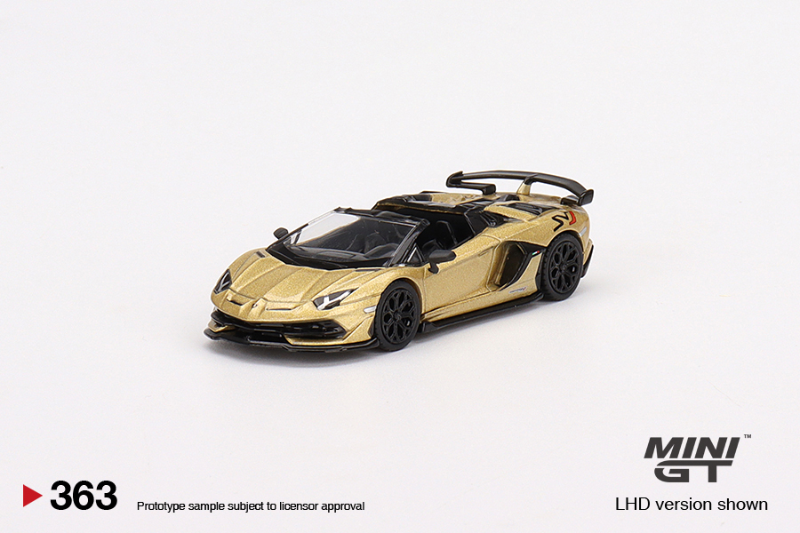MiniGT MGT00363 Box Version LAMBORGHINI AVENTADOR SVJ ROADSTER ORO ELIOS