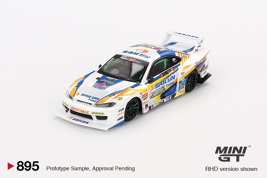 Minigt Box ver MGT00895 Nissan LB-Super Silhouette S15 SILVIA #555 2023 Formula Drift Japan