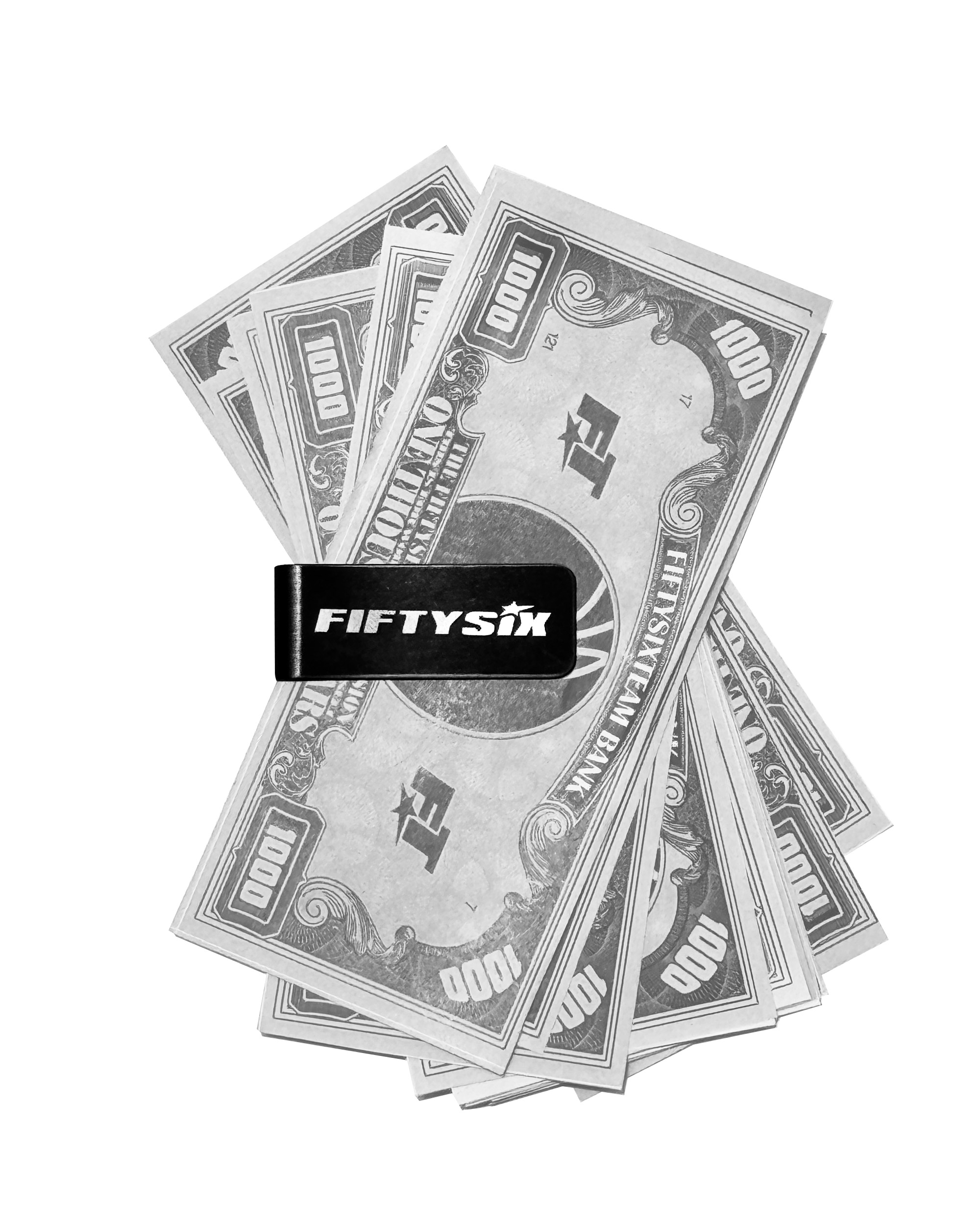 56 Team Logo Money Clip - Black
