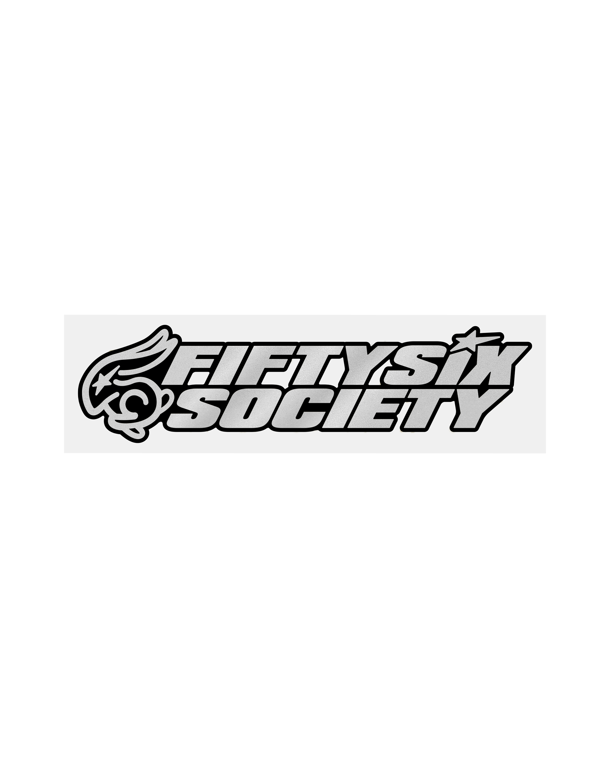 Silver White Sticker
