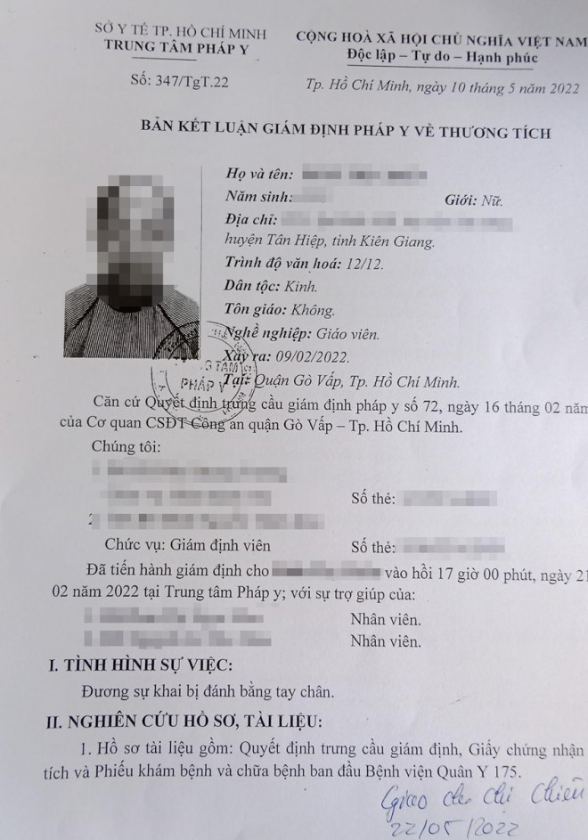 Nữ giáo viên bị nhóm youtuber liên quan bà Phương Hằng đánh có thương tật 20%