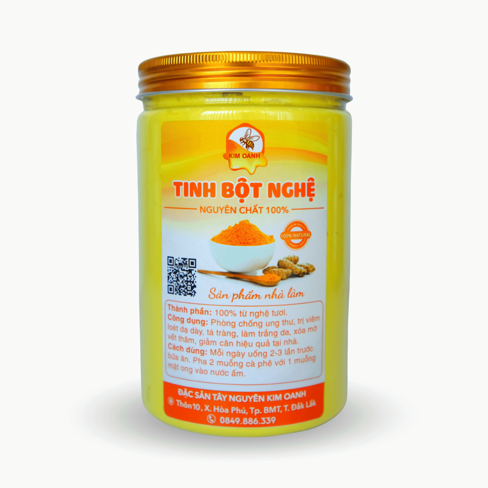 Tinh Bột Nghệ Nguyên Chất - hộp 500gr