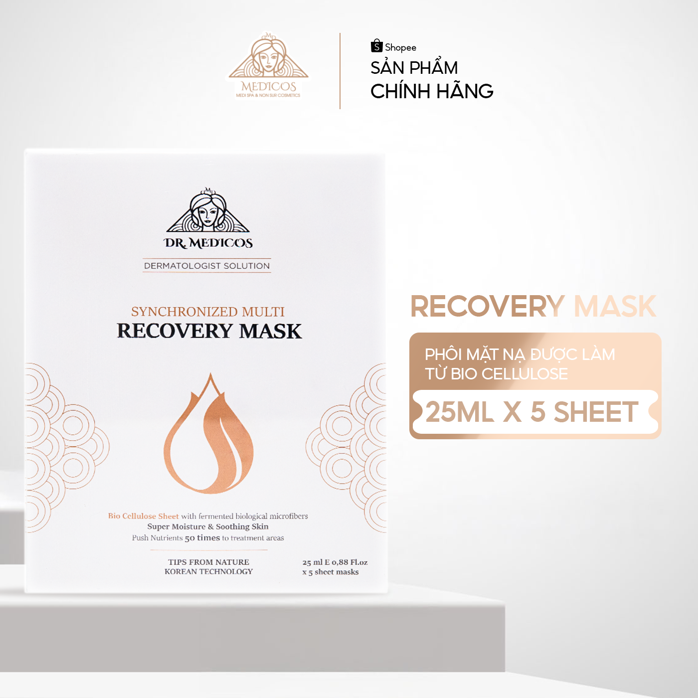 Mặt Nạ Sinh Học Dr.Medicos – Dưỡng Ẩm, Làm Dịu, Phục Hồi Da Căng Mịn