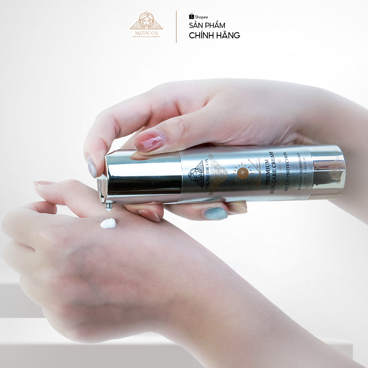 Kem Chống Nắng SPF 50+/PA++++ Dr.Medicos – Bảo Vệ Da, Dưỡng Sáng, Ngăn Lão Hóa